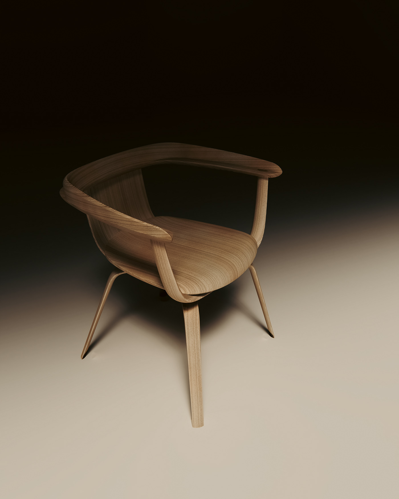 oak，Beech，Andreu World，chair，