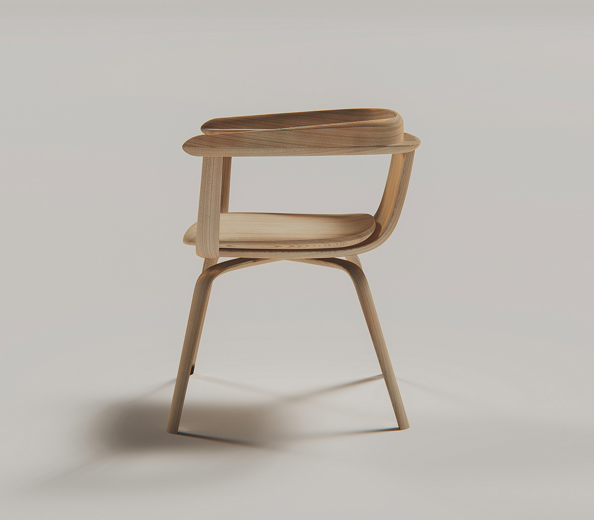 oak，Beech，Andreu World，chair，