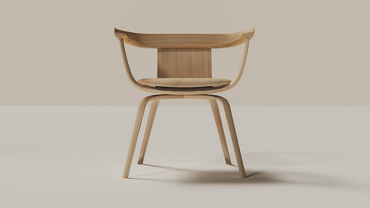 oak，Beech，Andreu World，chair，