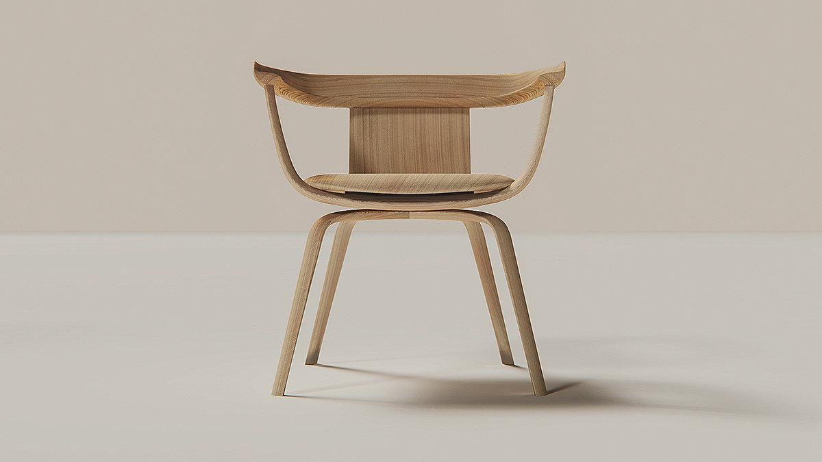 oak，Beech，Andreu World，chair，