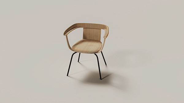 oak，Beech，Andreu World，chair，