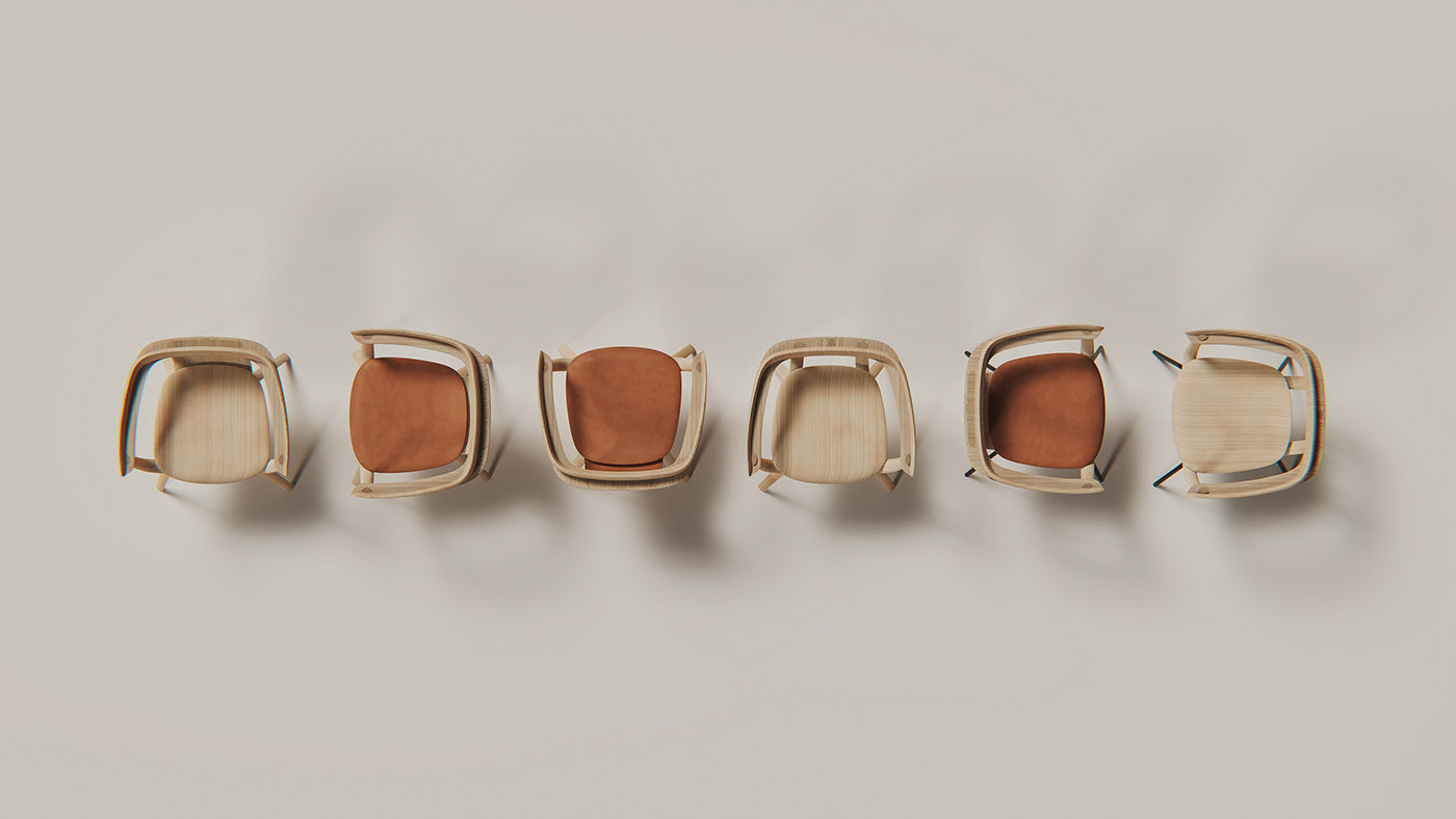 oak，Beech，Andreu World，chair，