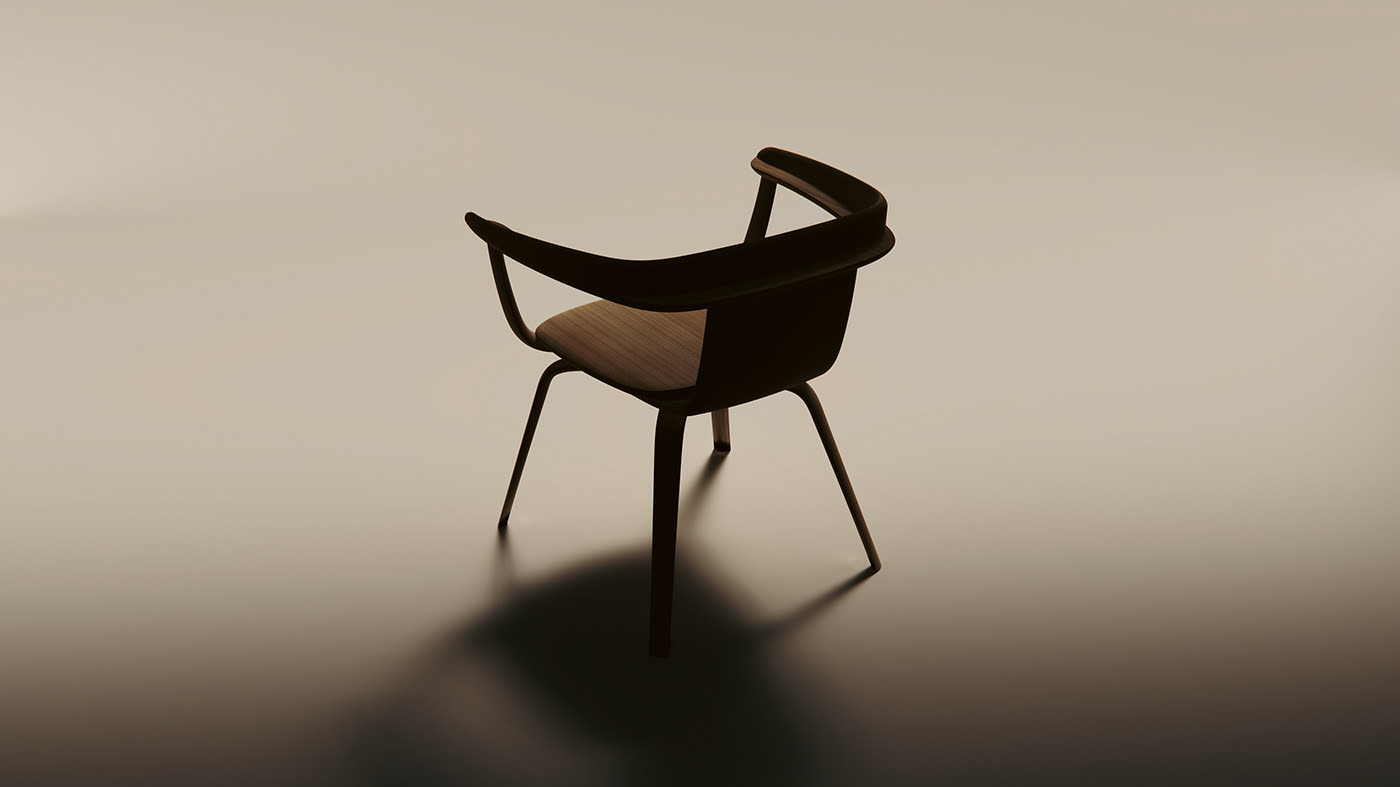 oak，Beech，Andreu World，chair，