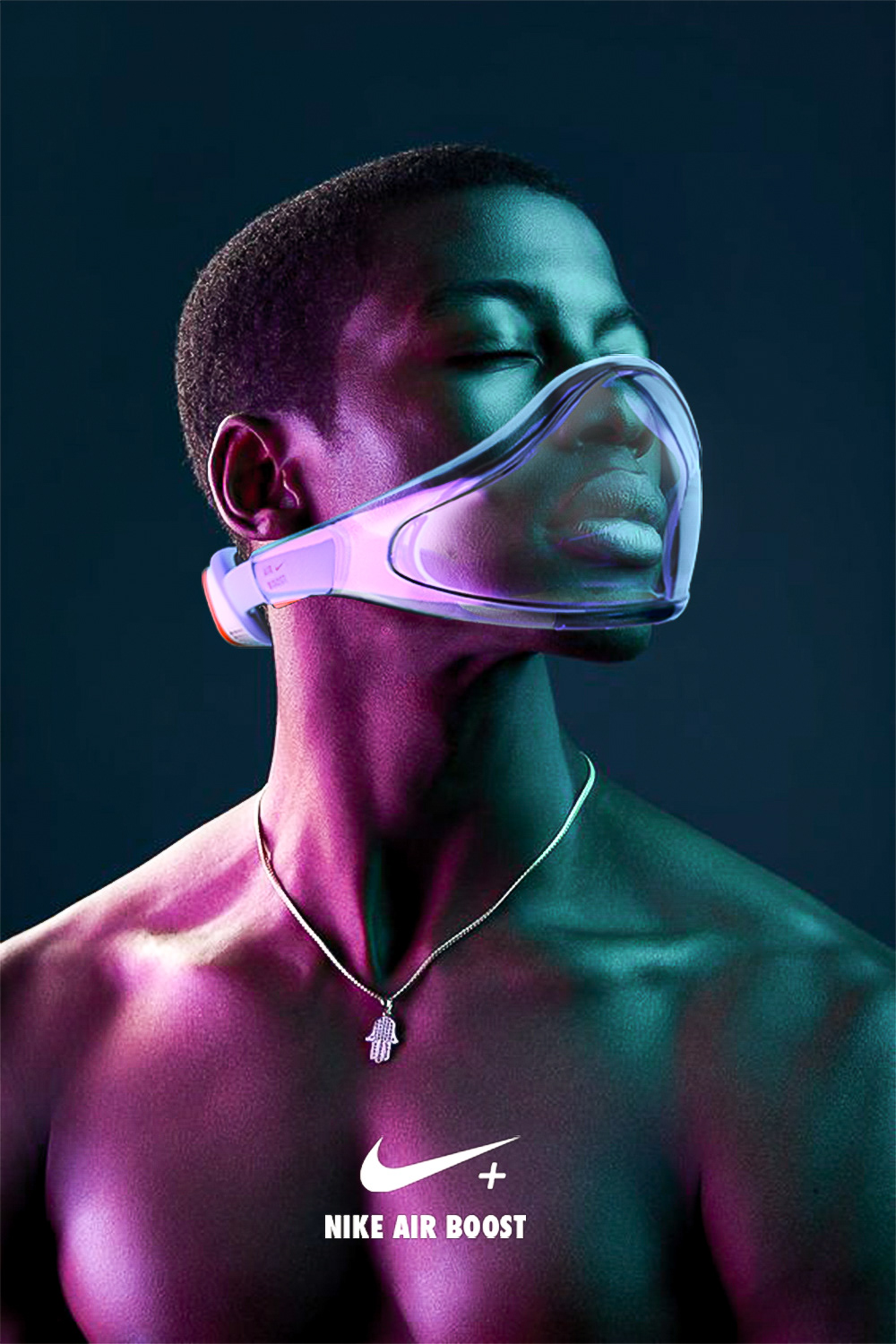 Mask，Mask，face shield，electronic mask，AIR_BOOST，nike，