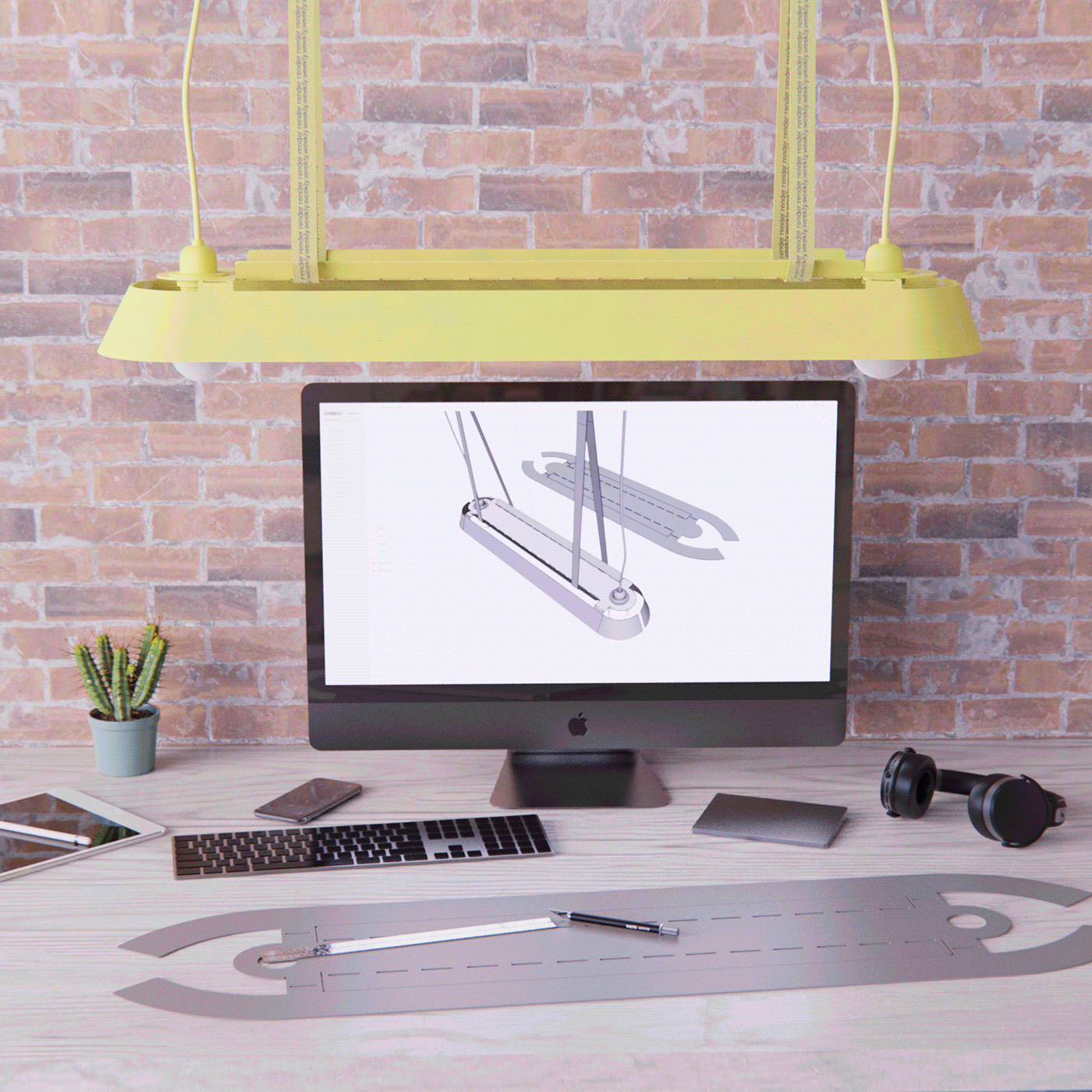 Interior design，product design，lamp，desktop，technology，Industrial sense，a chandelier，Receive，