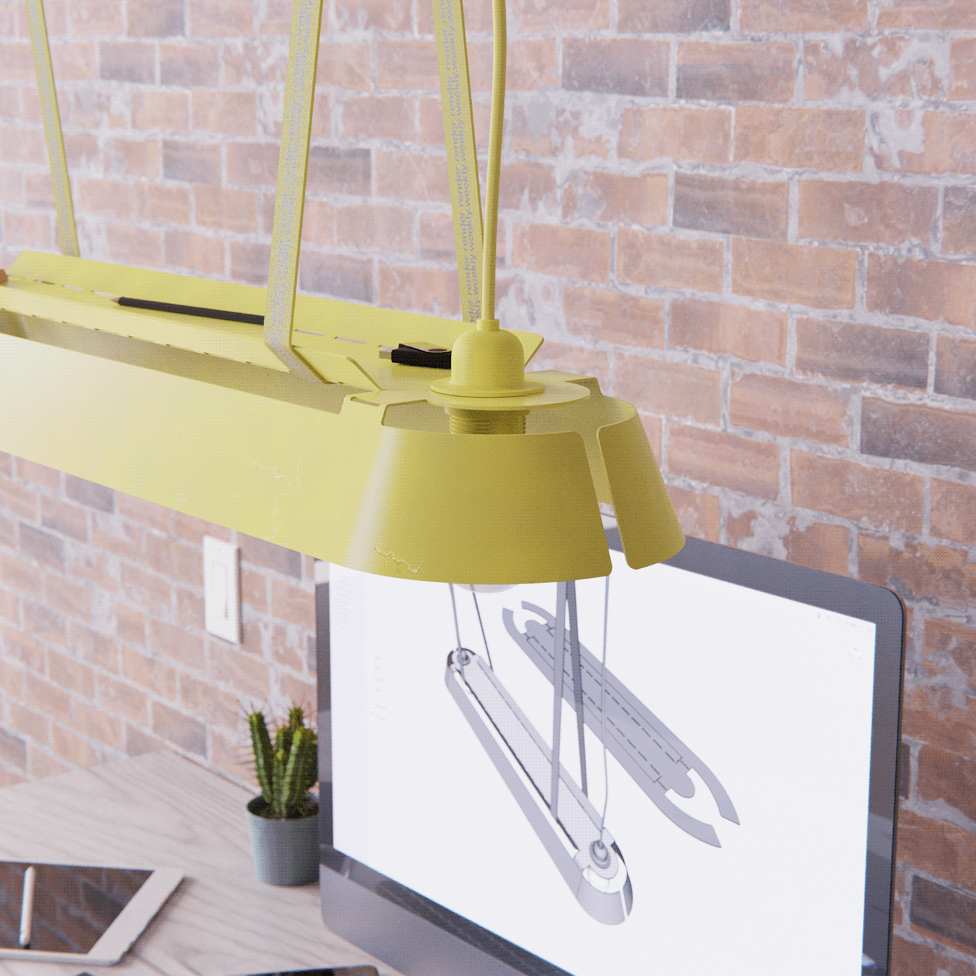 Interior design，product design，lamp，desktop，technology，Industrial sense，a chandelier，Receive，