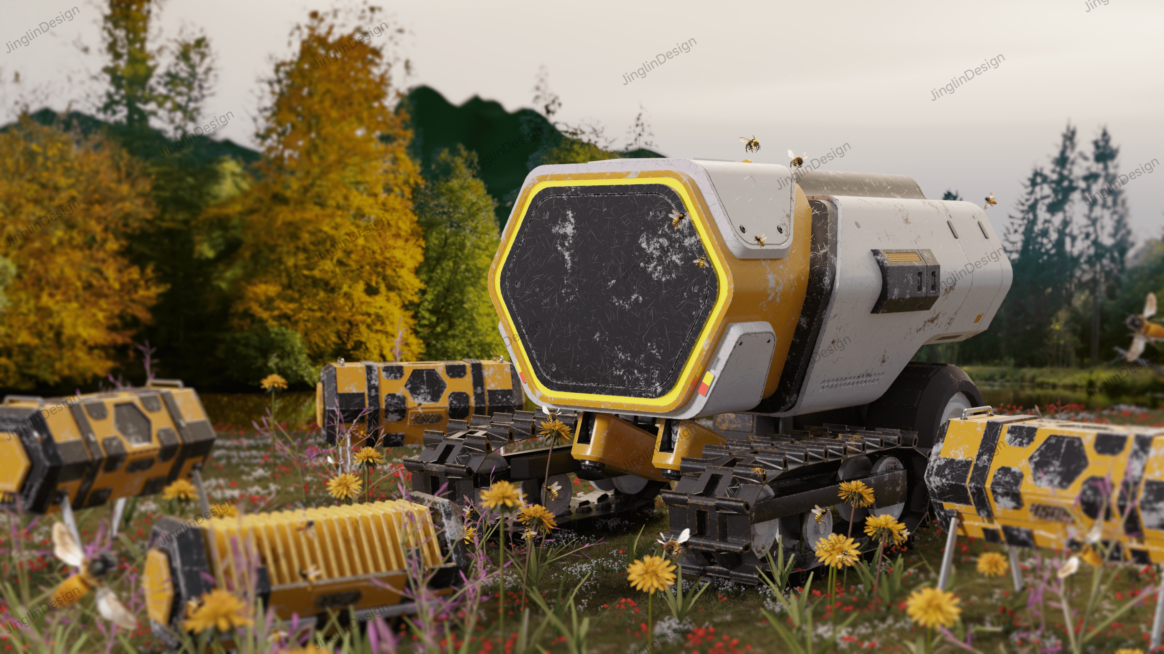 Equipment design，conceptual design，Unmanned vehicle，industrial design，Automobile design，honeybee，Agriculture，Agriculture，