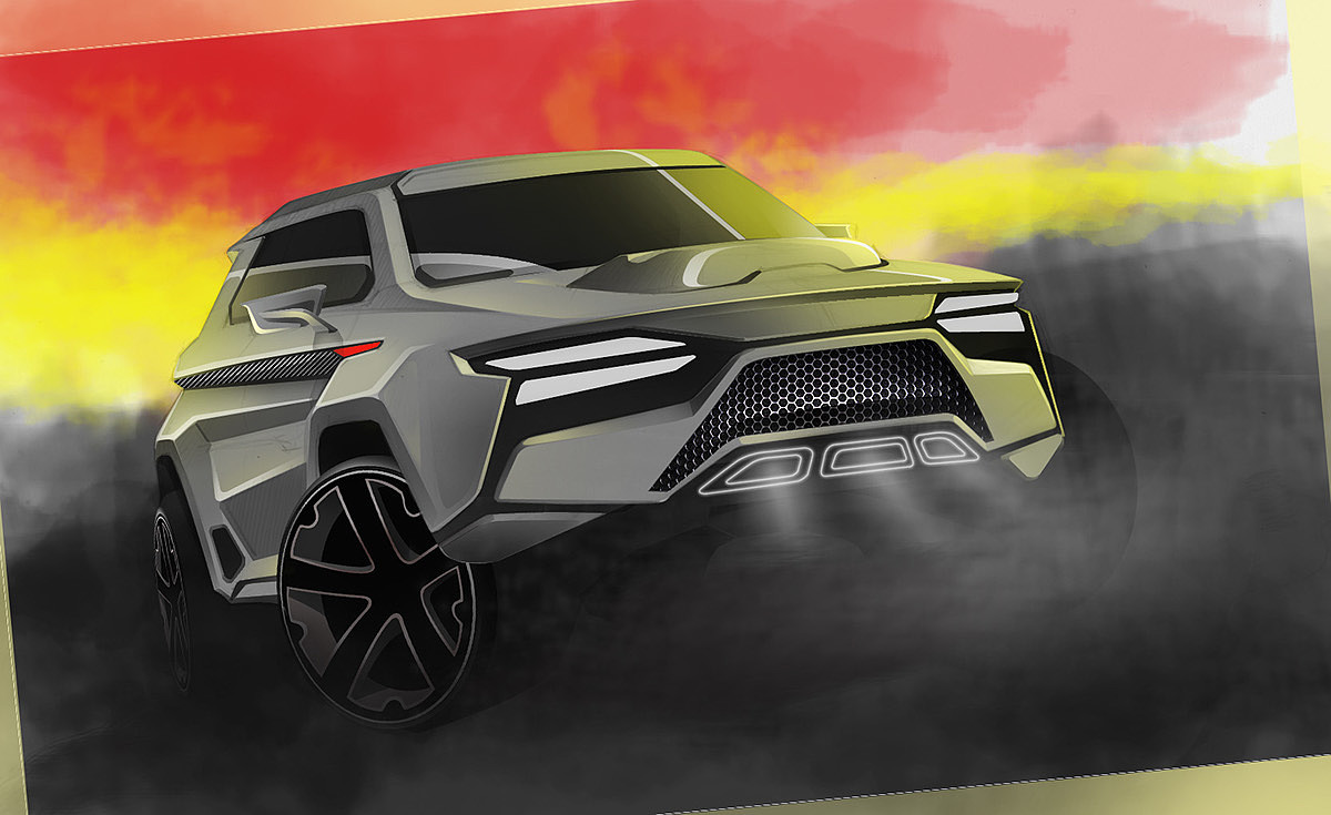 Hand drawn，automobile，Sketch，