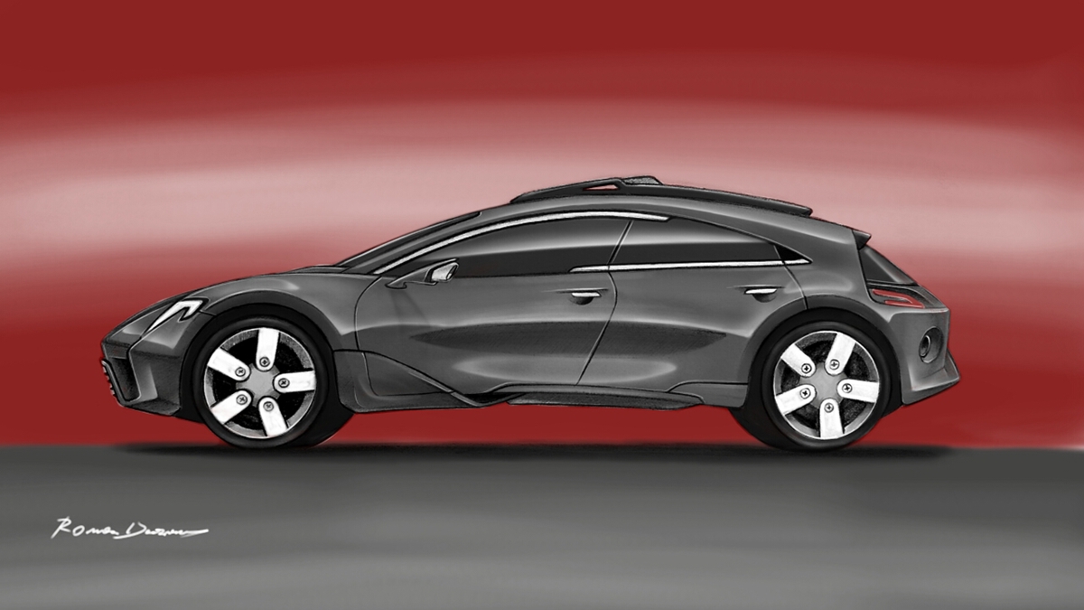 Hand drawn，automobile，Sketch，