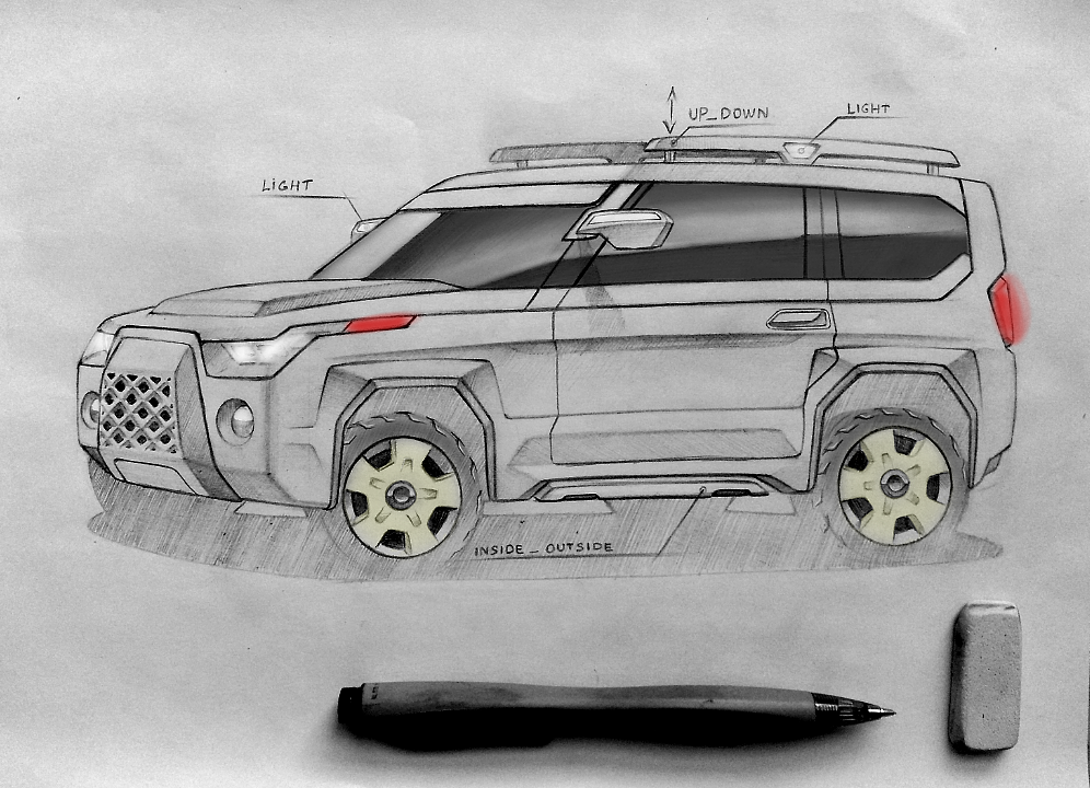 Hand drawn，automobile，Sketch，