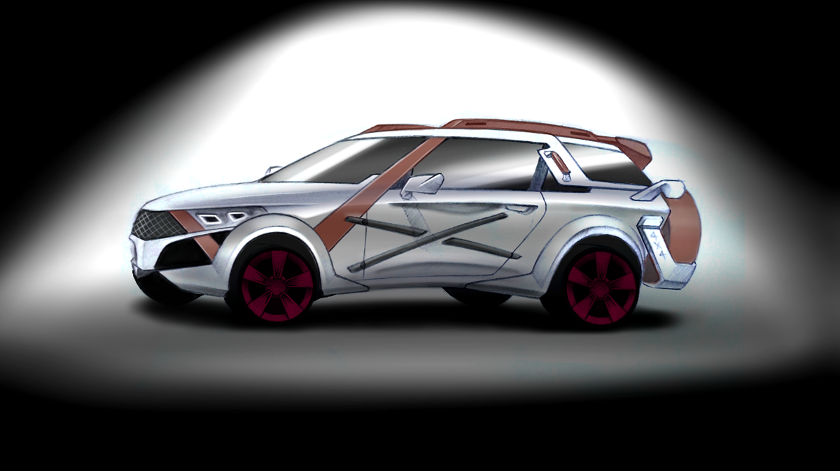 Hand drawn，automobile，Sketch，