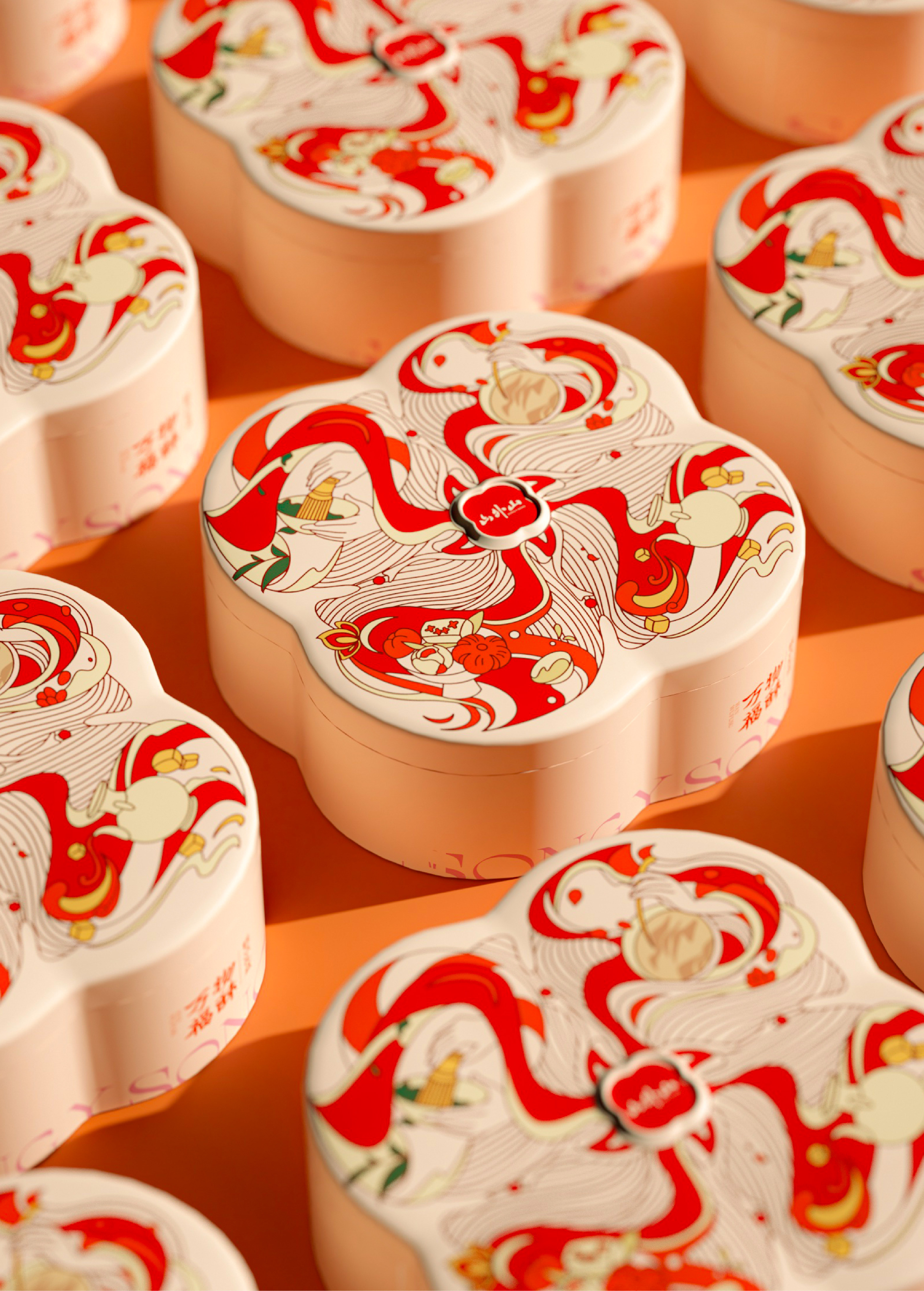 Mountain outside the mountain，Red design，product design，Gift box，brand，