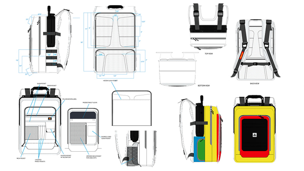 industrial design，product design，travel，Receive，knapsack，Computer peripheral，