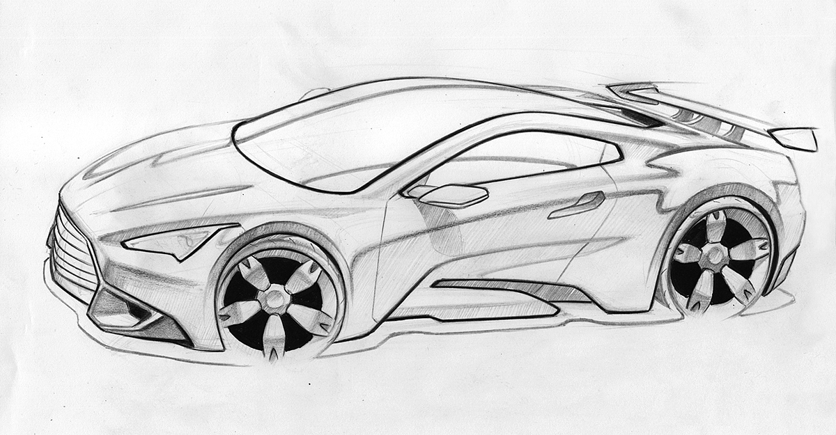 automobile，aircraft，marker pen，Hand drawn，