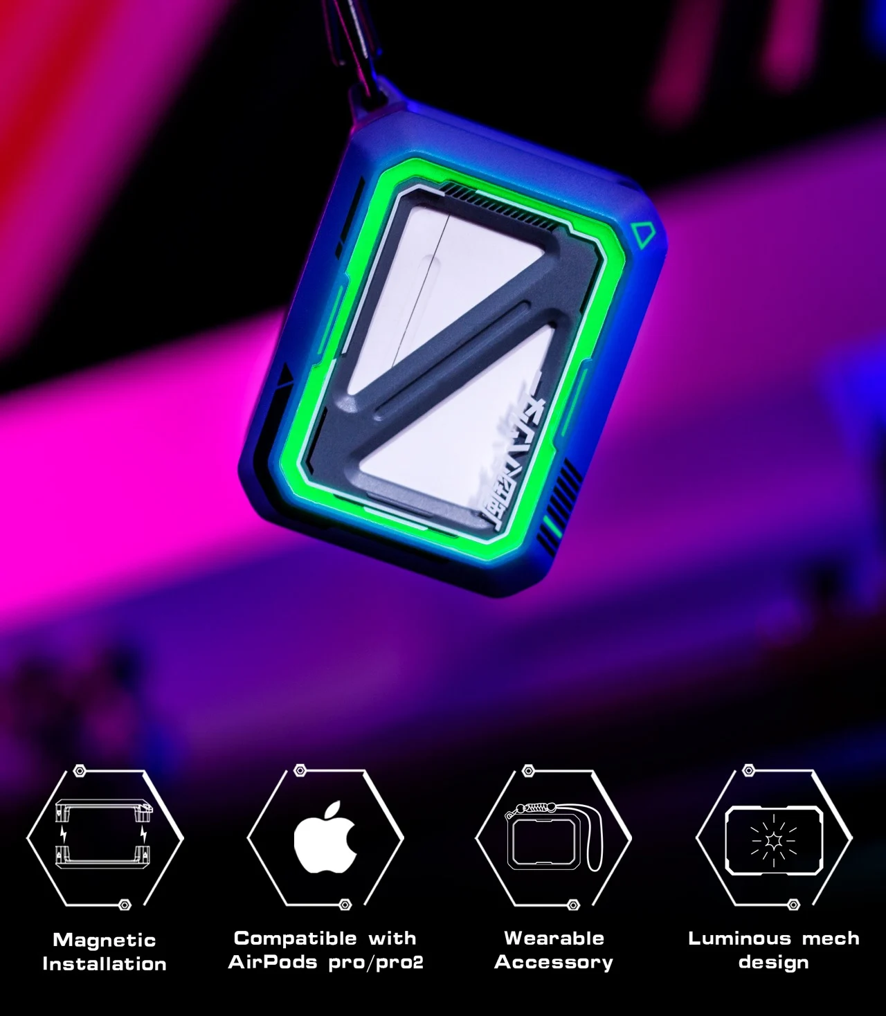 Airpods Pro，Cyberpunk，Earphone protective cover，Appearance design，delicate，