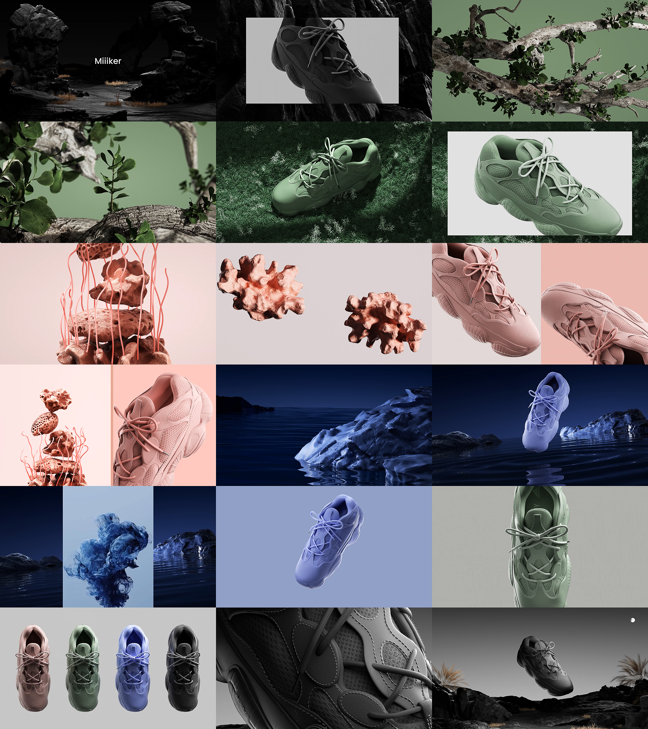 C4D animation，c4d，OC rendering，Adidas，Shoe animation，