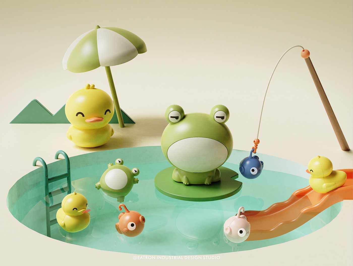 Toys，Mother and baby，Splashing，duck，frog，play house，