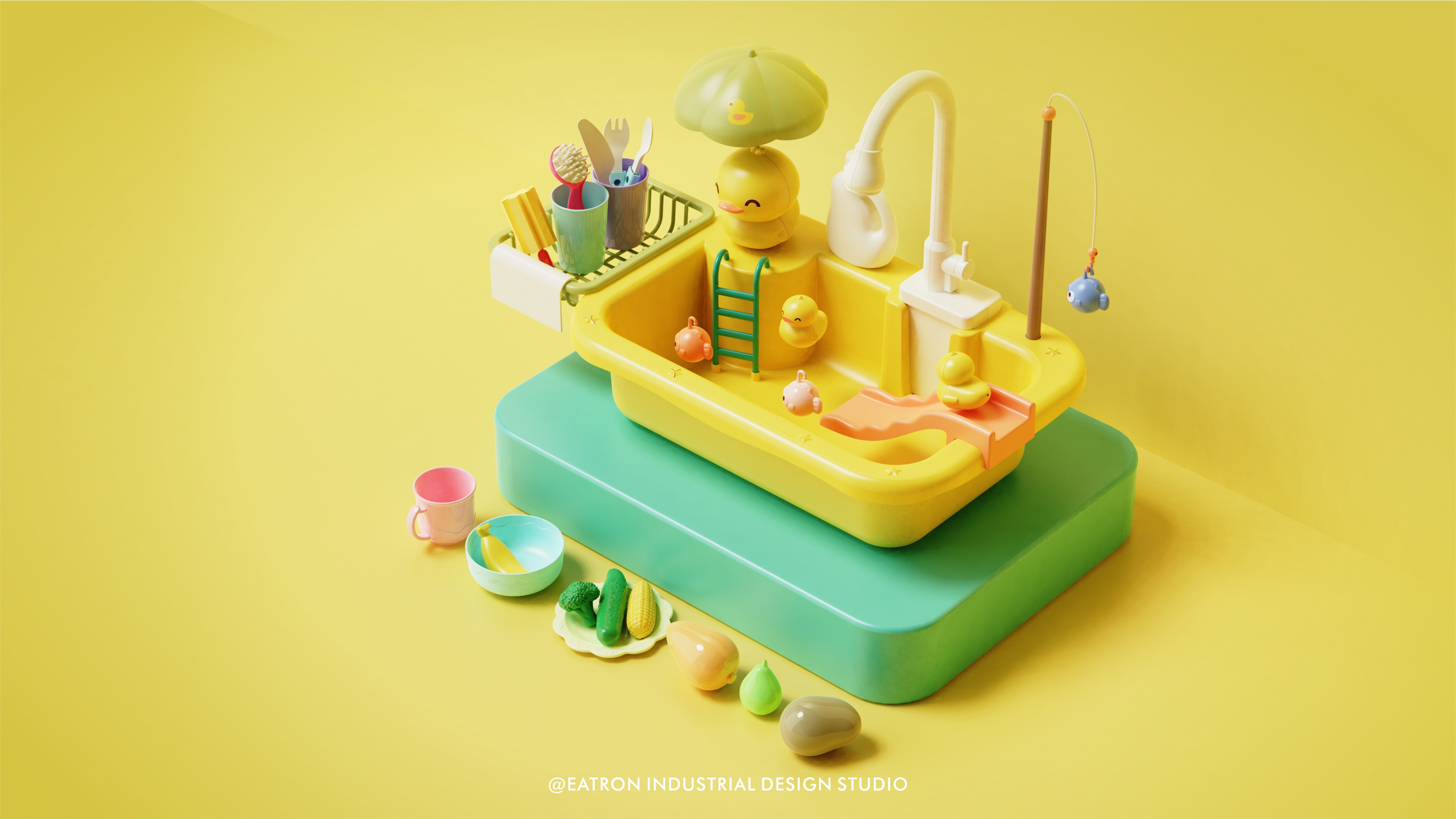 Toys，Mother and baby，Splashing，duck，frog，play house，