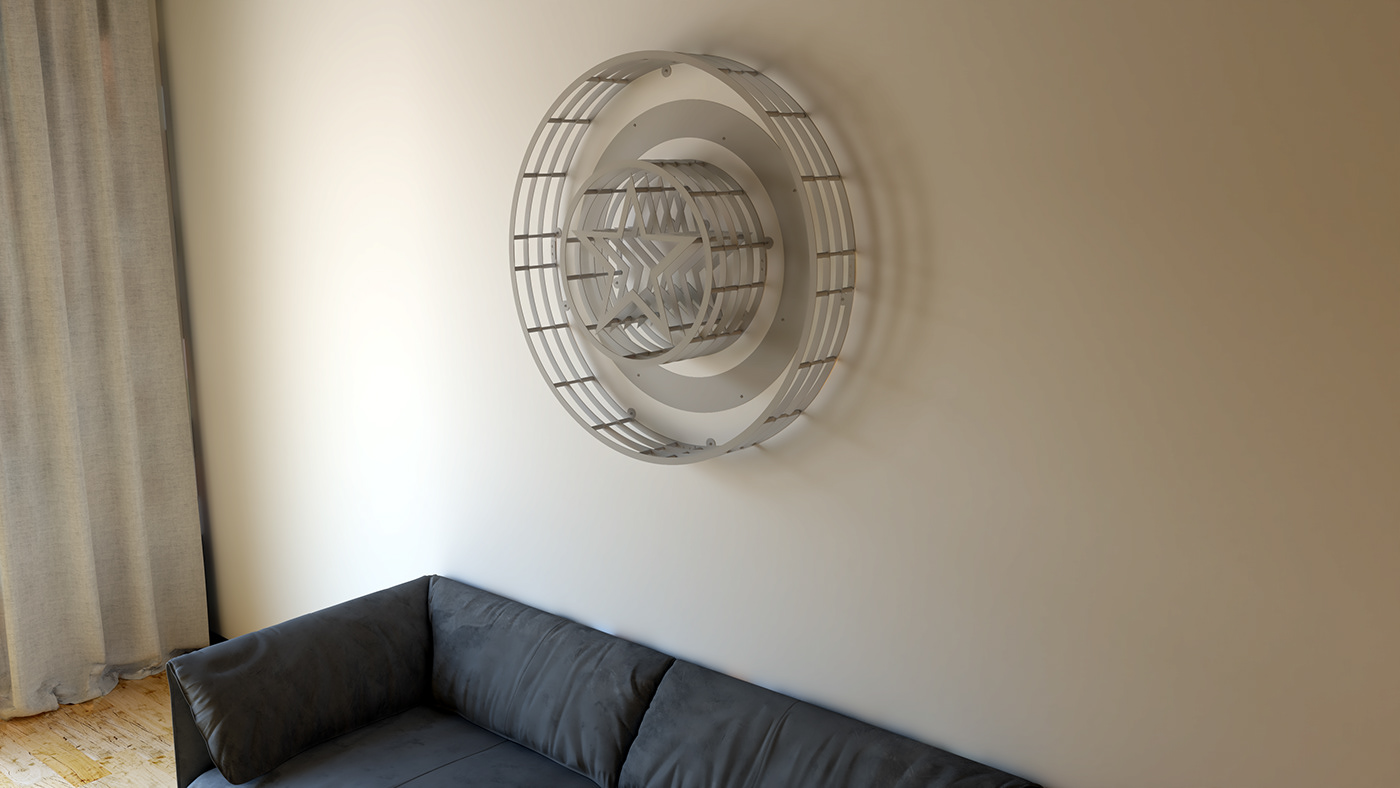 Artwork，bookshelf，Appearance design，product design，Captain America，