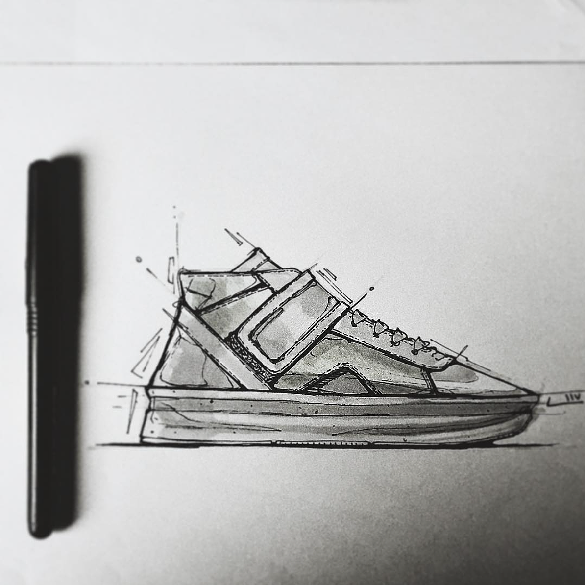 Hand drawn，shoes，sneakers，outdoors，marker pen，Ubee ，