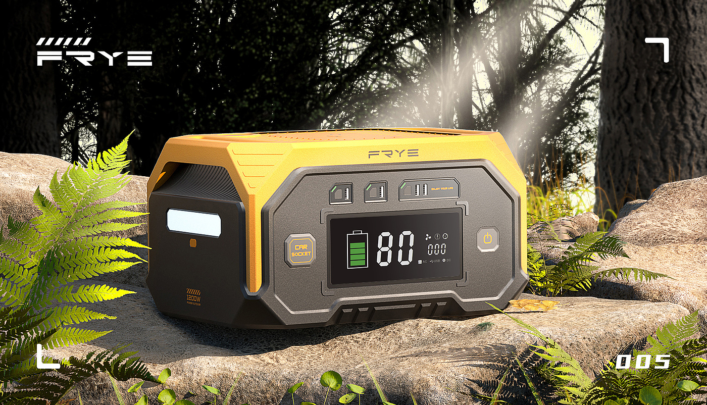 Outdoor power supply，Appearance design，Structural design，Animation production，CG animation，
