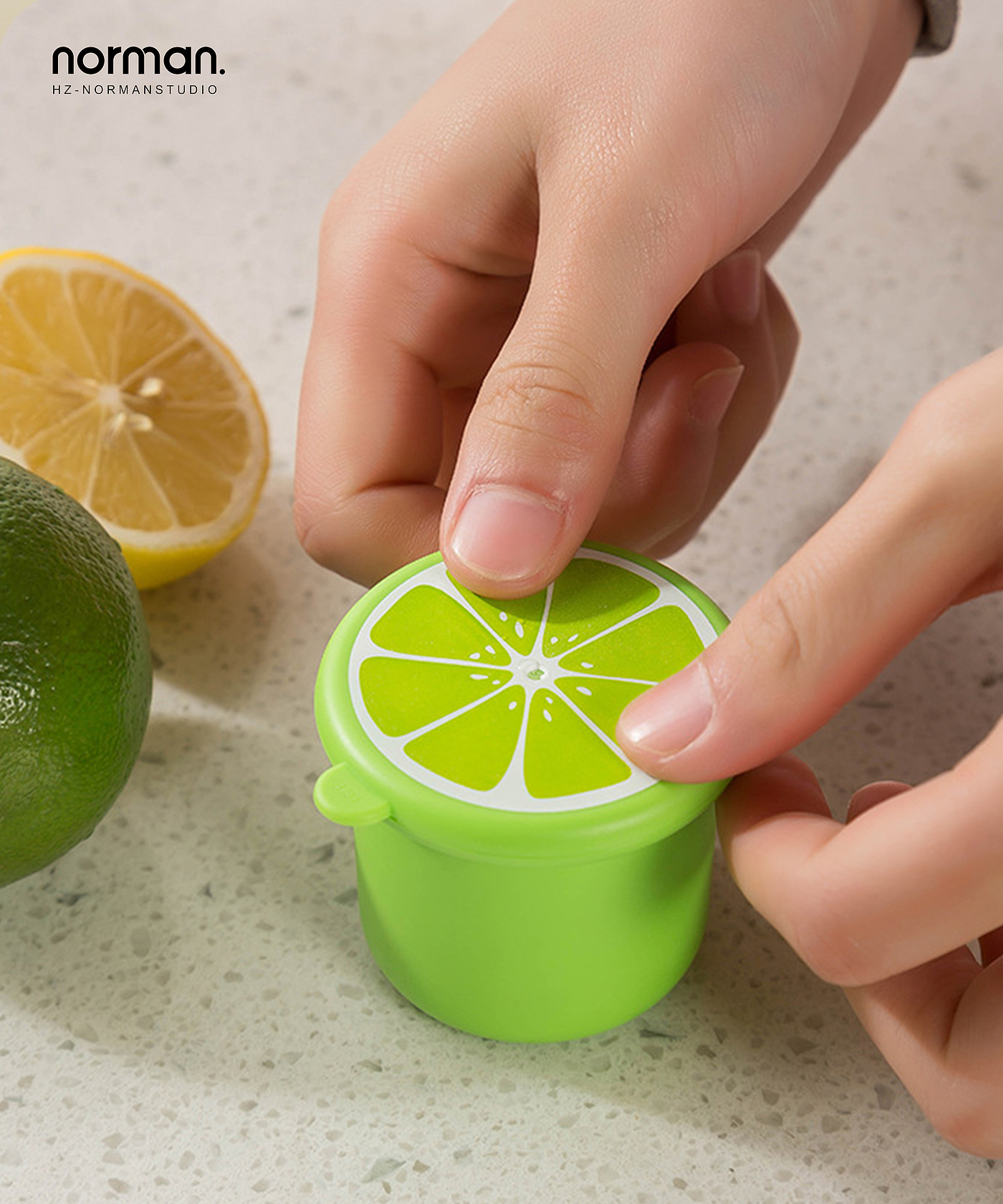 lemon，ice-making box，