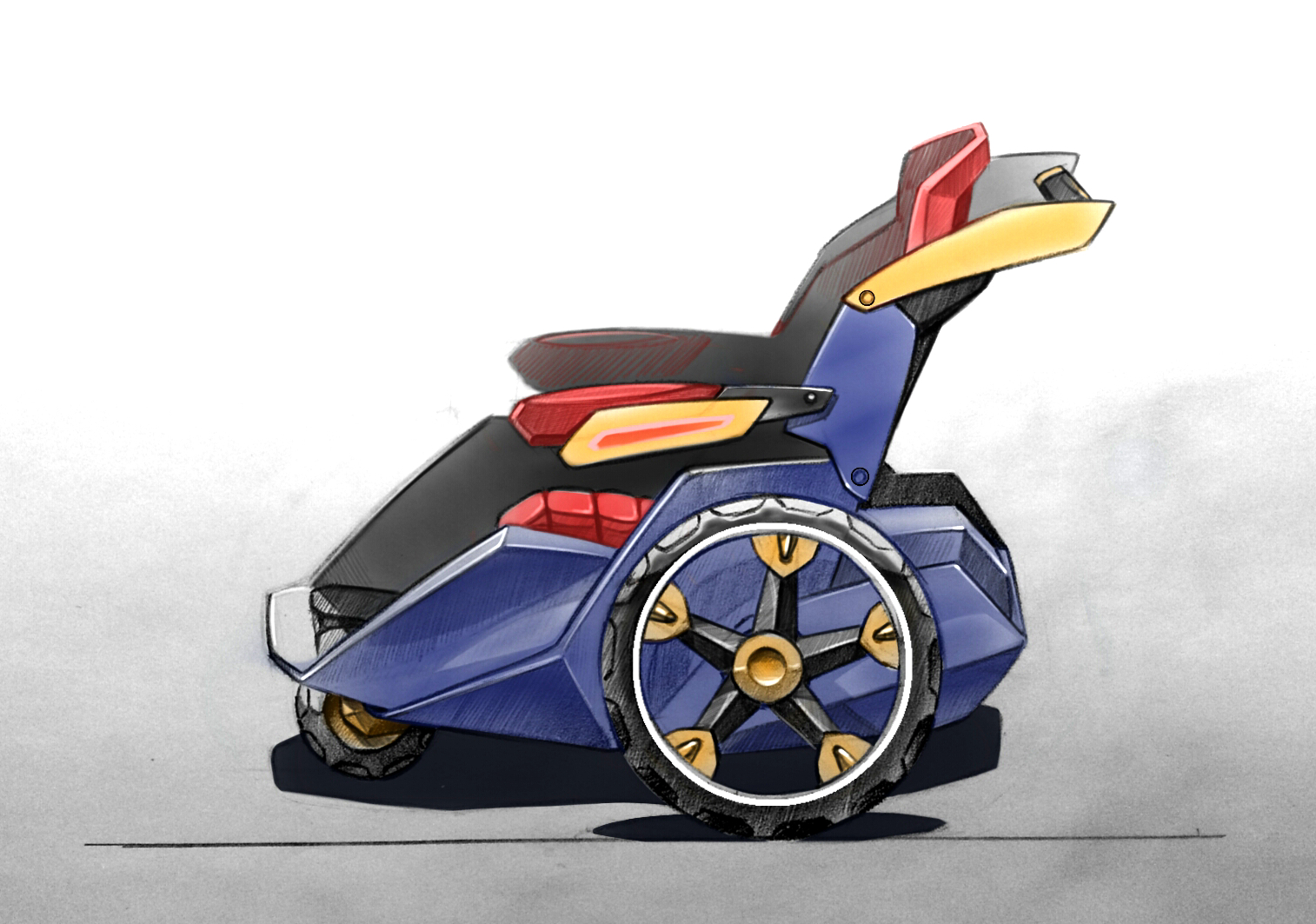 Hand drawn，automobile，painting，sketch，Ubee ，