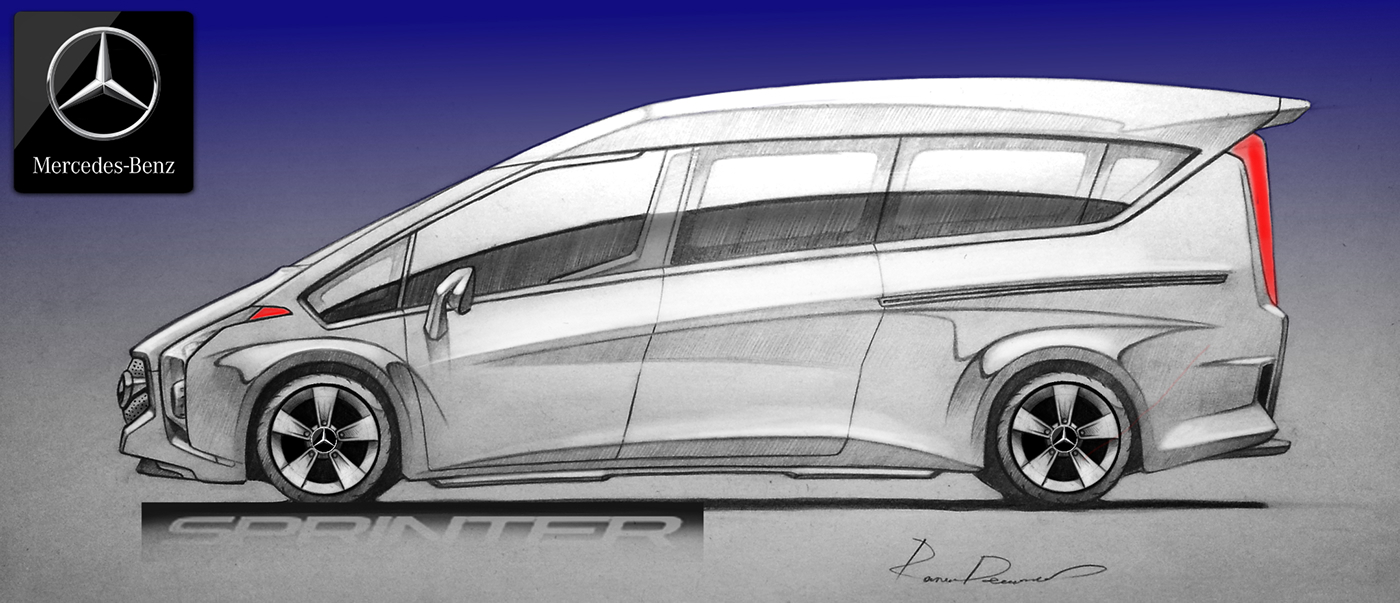 Hand drawn，automobile，painting，sketch，Ubee ，