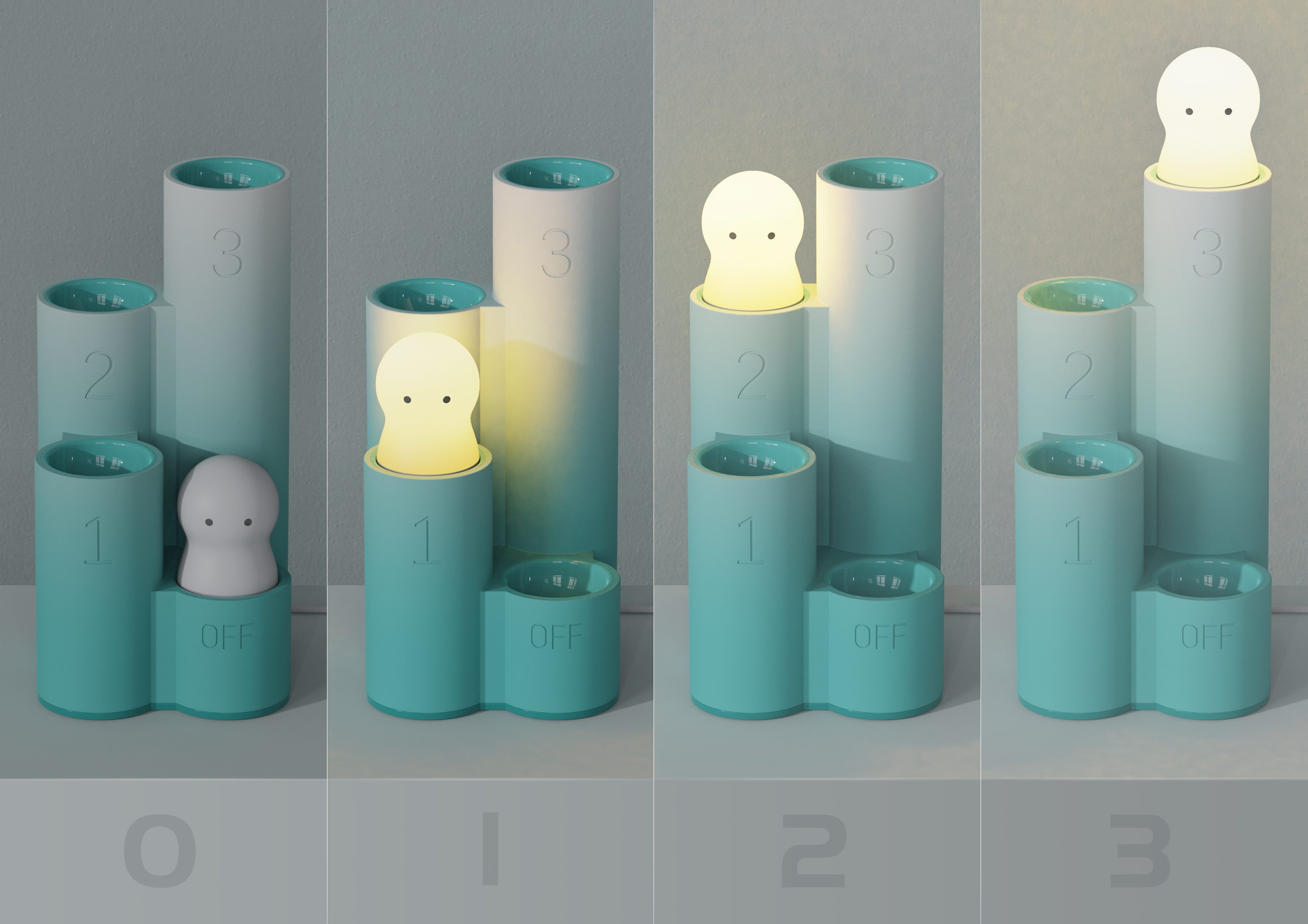 Fantasy elves night light, guardian of the night，spirit，Night light，Desk lamp，Gear，Creative switch，