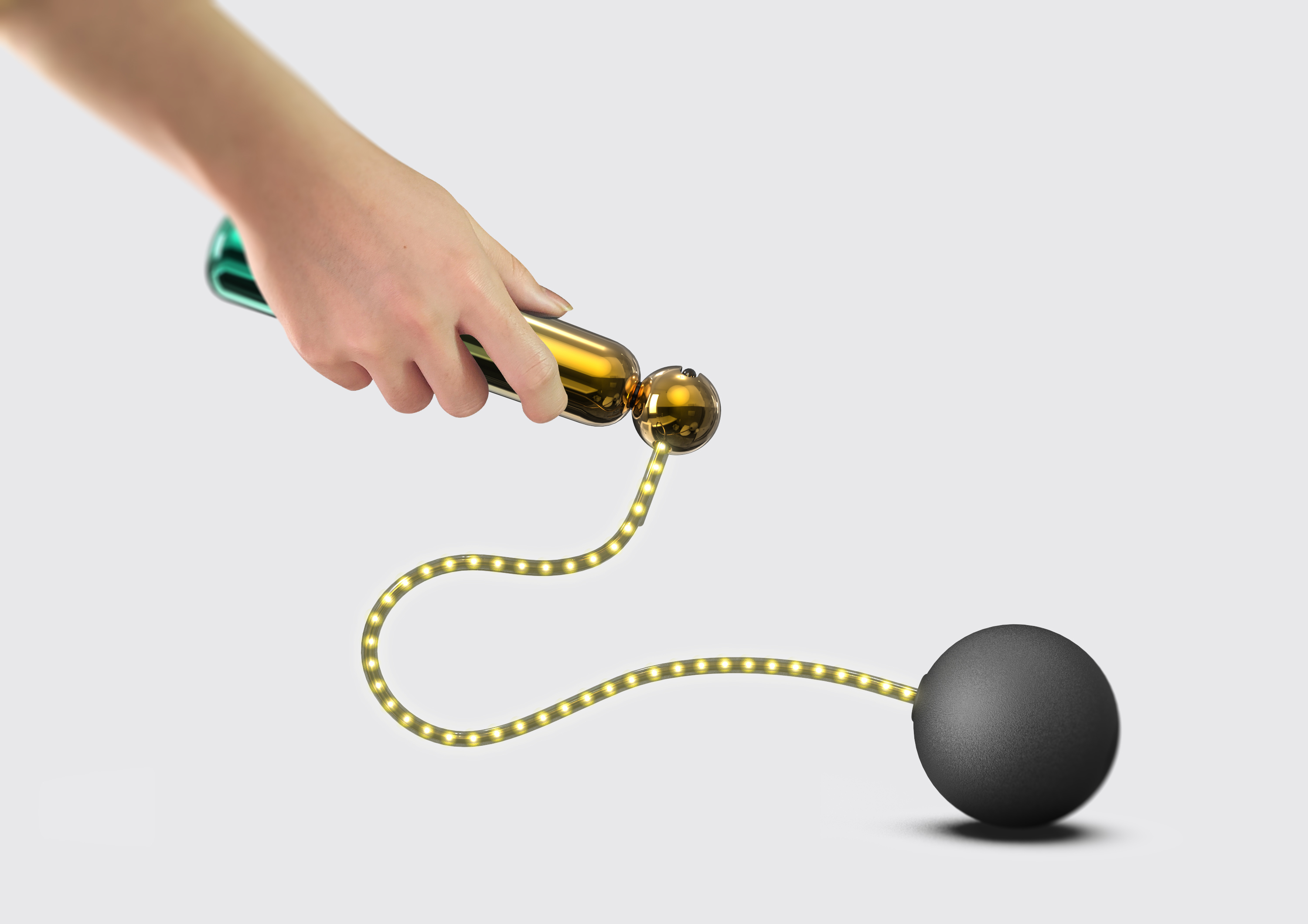 Cool luminous magic rope skipping, let the movement become a visual feast，Rope skipping products，Sports equipment，LED lamp beads，Magic pattern，hold，