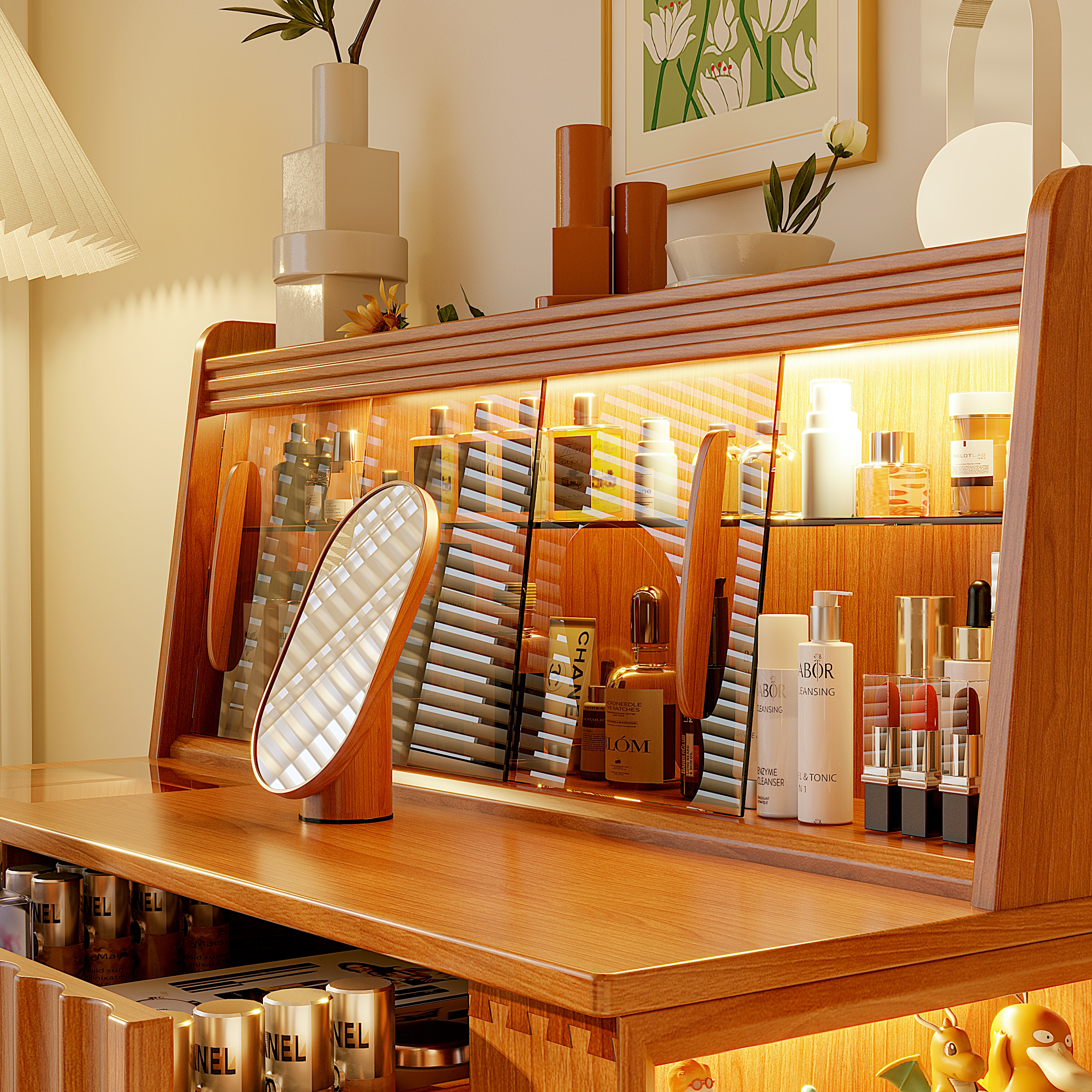 dresser，Cherry wood，bedroom，