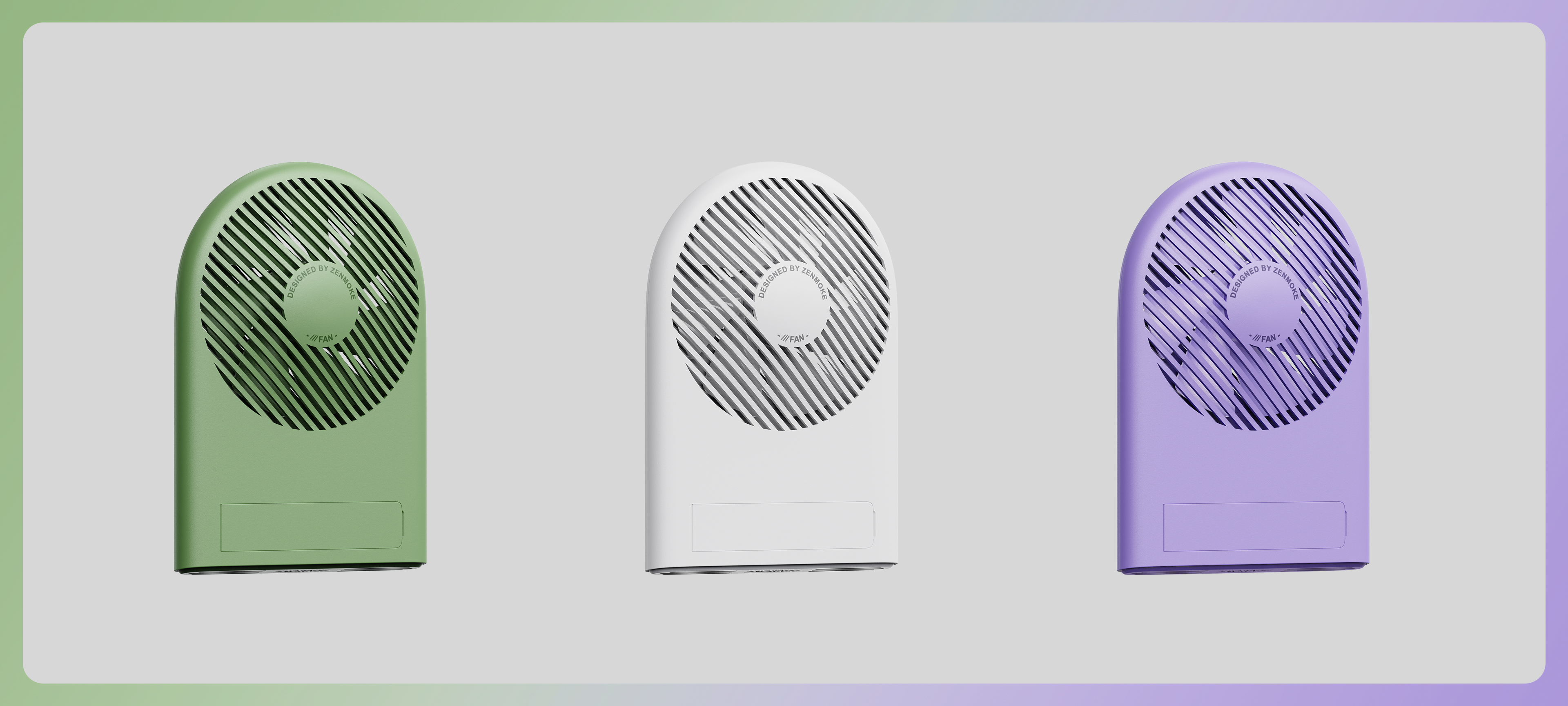 ZENMOKE，industrial design，product design，articles for daily use，Small fan，geometry，aesthetic sense of order，Hand held small fan，