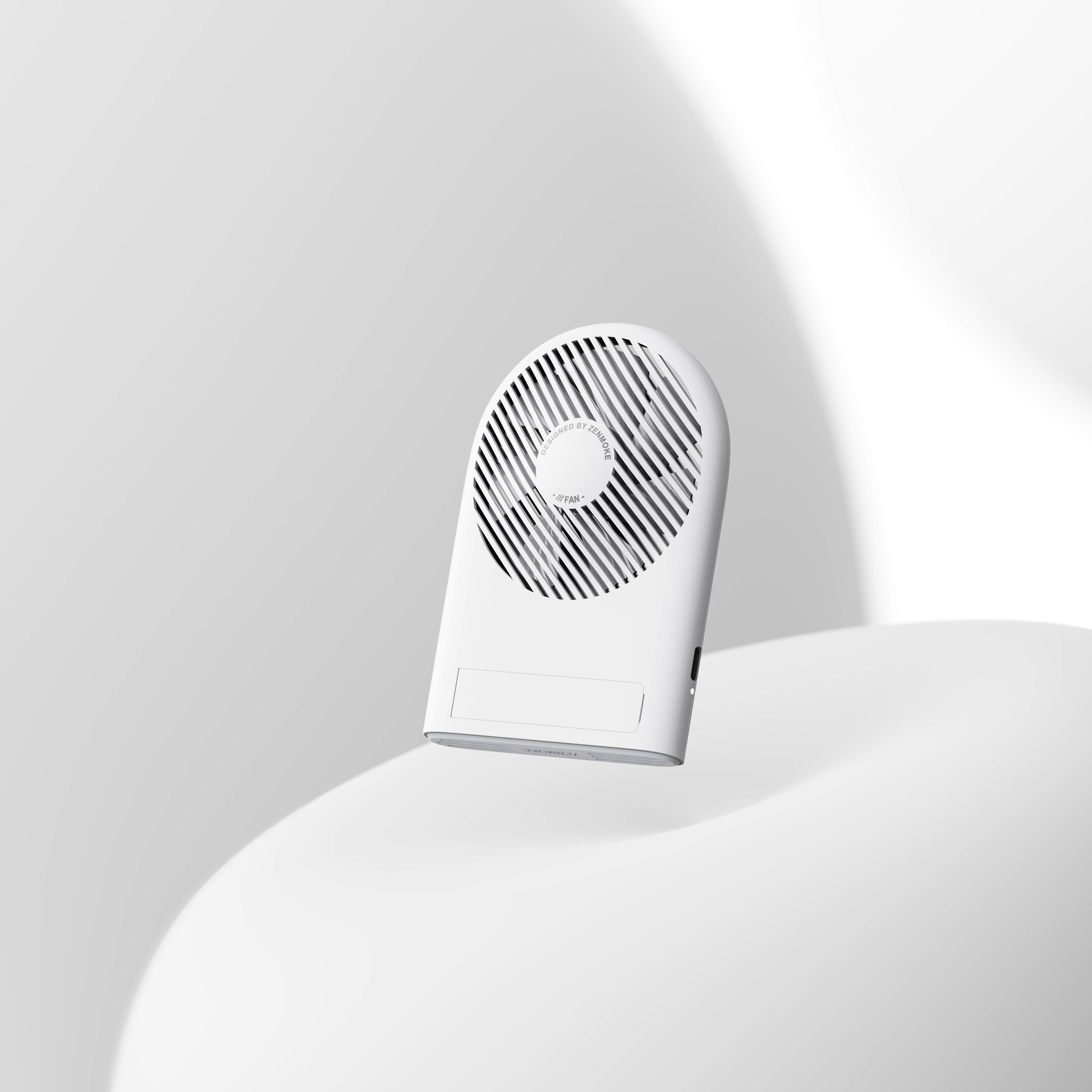 ZENMOKE，industrial design，product design，articles for daily use，Small fan，geometry，aesthetic sense of order，Hand held small fan，
