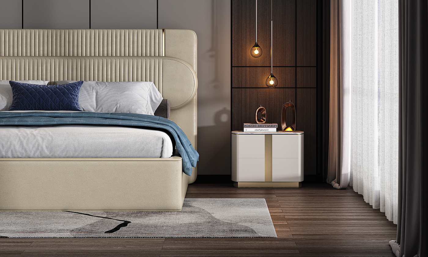 space design ，Bed，bedside cupboard，sofa，furniture design ，