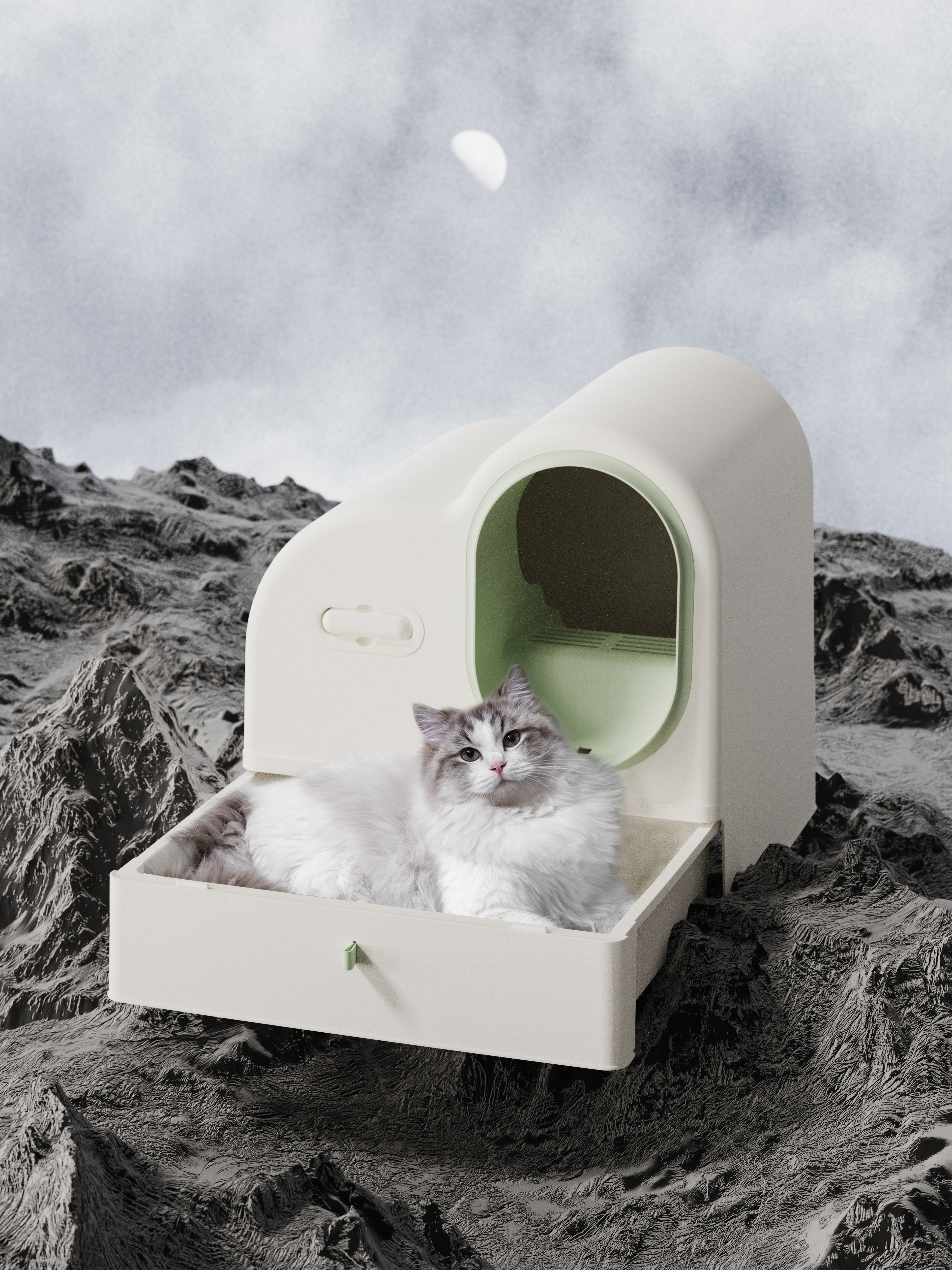 Pet Supplies & Pet，Litter Basin，Pet design，product design，industrial design，cat，Minimalist design ，owlsdesign，