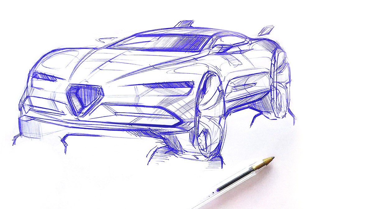 sketch，Automatic design，automobile，