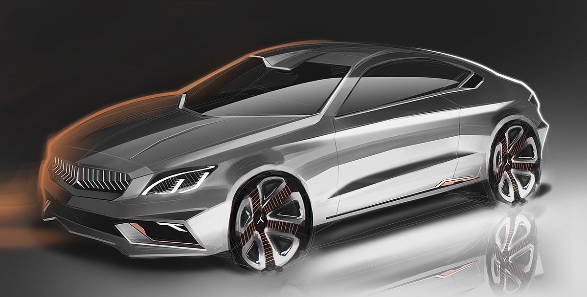 sketch，Automatic design，automobile，