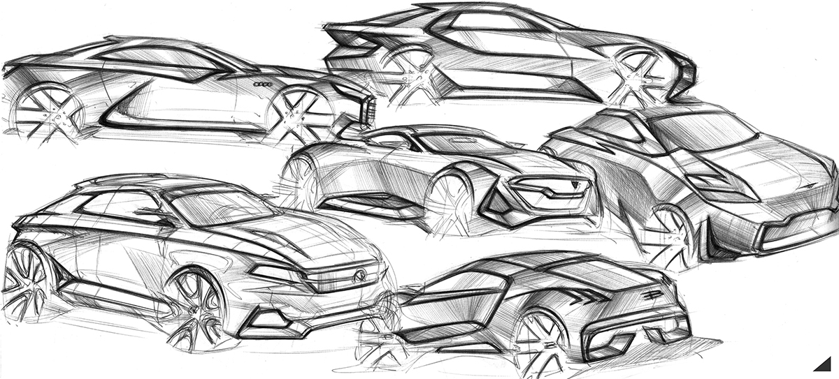 sketch，Automatic design，automobile，