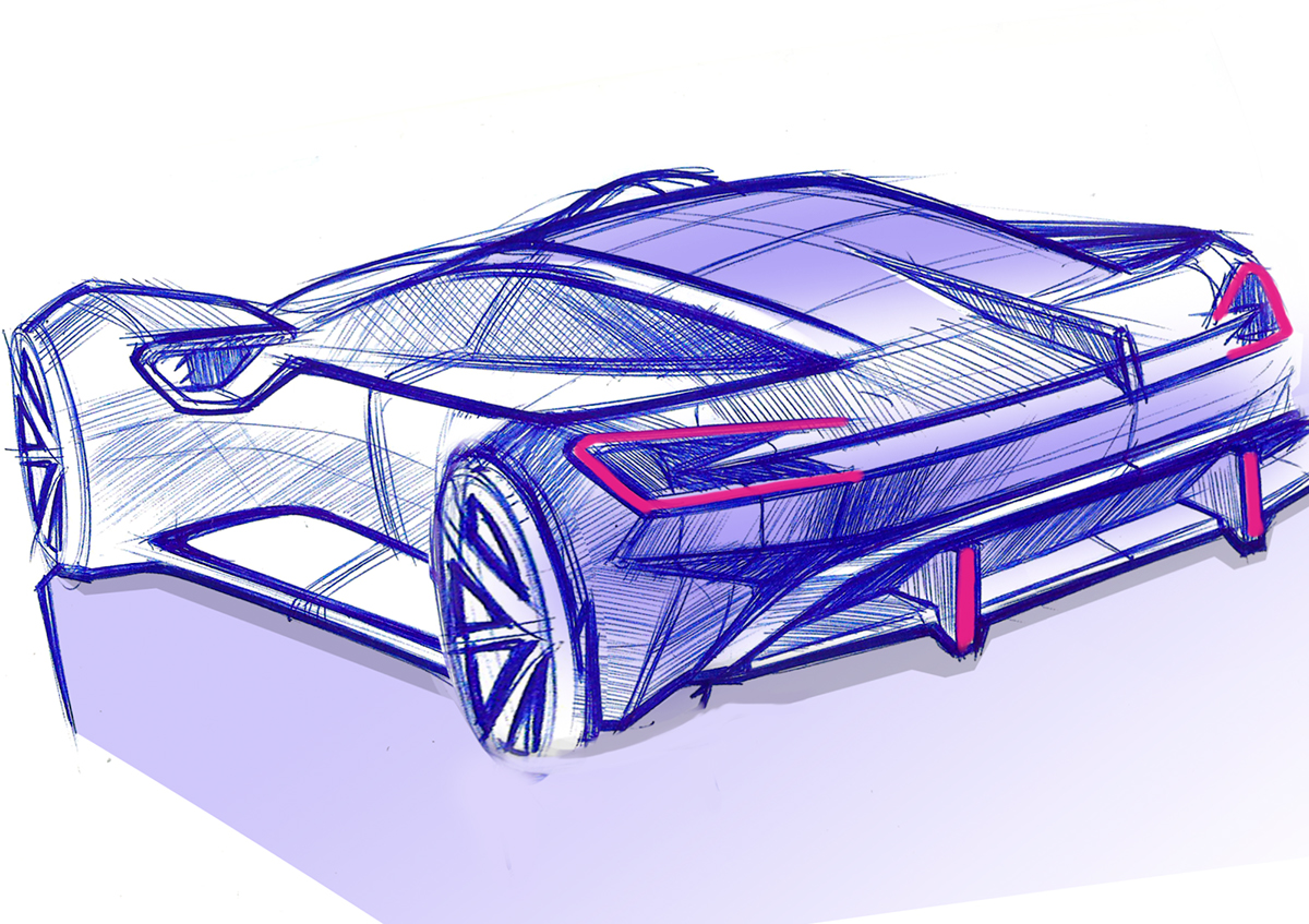 sketch，Automatic design，automobile，