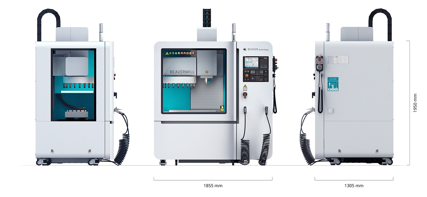 Beaver MILL，product design，processing machine tool，Appearance design，Technology design，