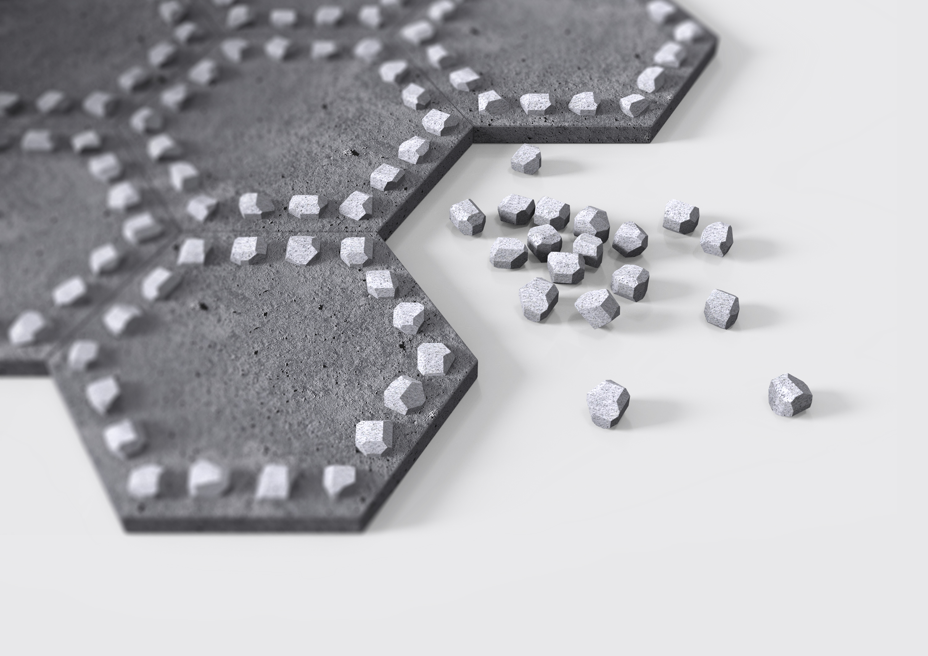 Rock-breaking! Stone Scrap Transformation Art Wall Brick，Scrap macadam，Recycling，Art wall tiles，concrete，modularization，mirror，Household materials，