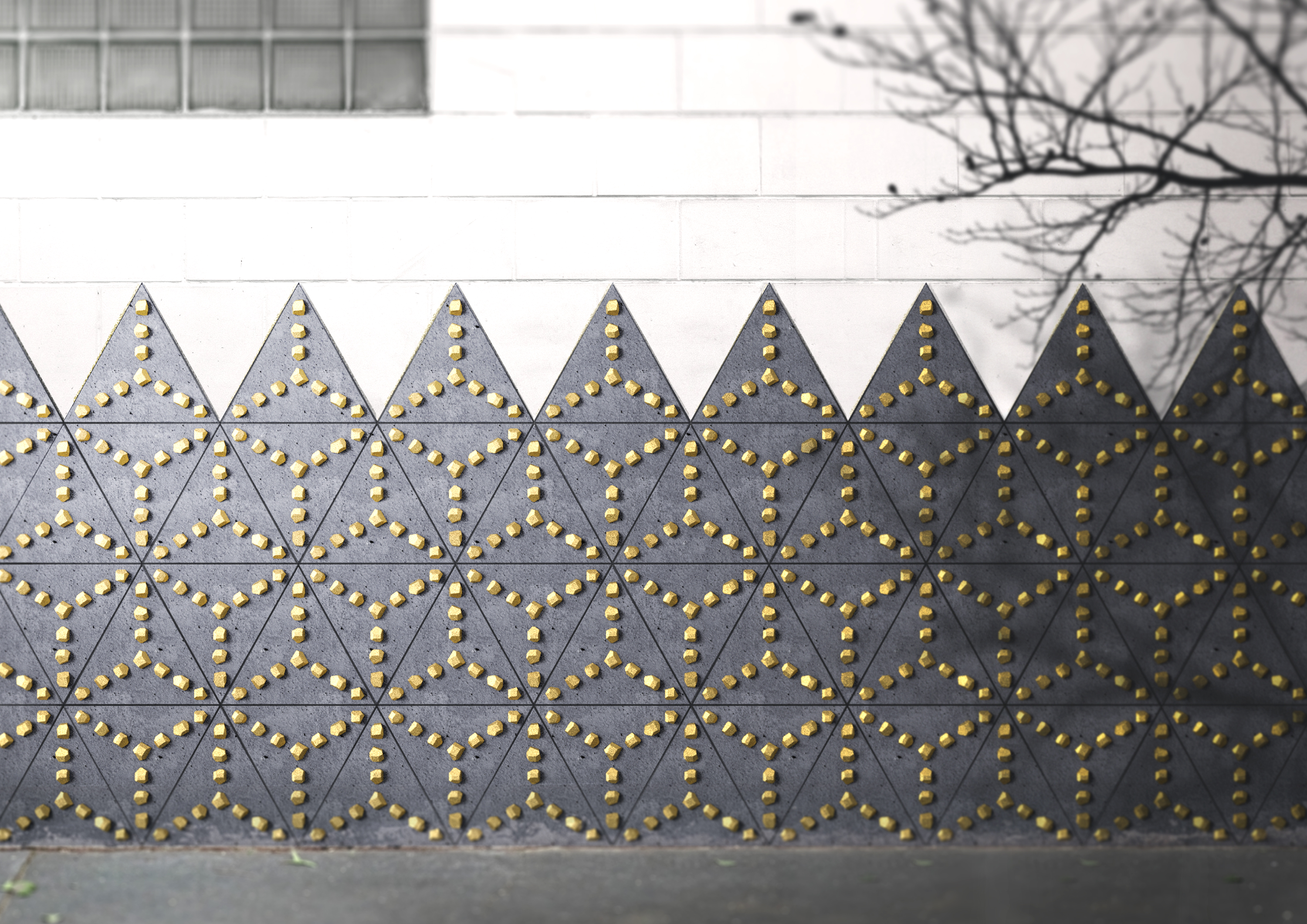 Rock-breaking! Stone Scrap Transformation Art Wall Brick，Scrap macadam，Recycling，Art wall tiles，concrete，modularization，mirror，Household materials，