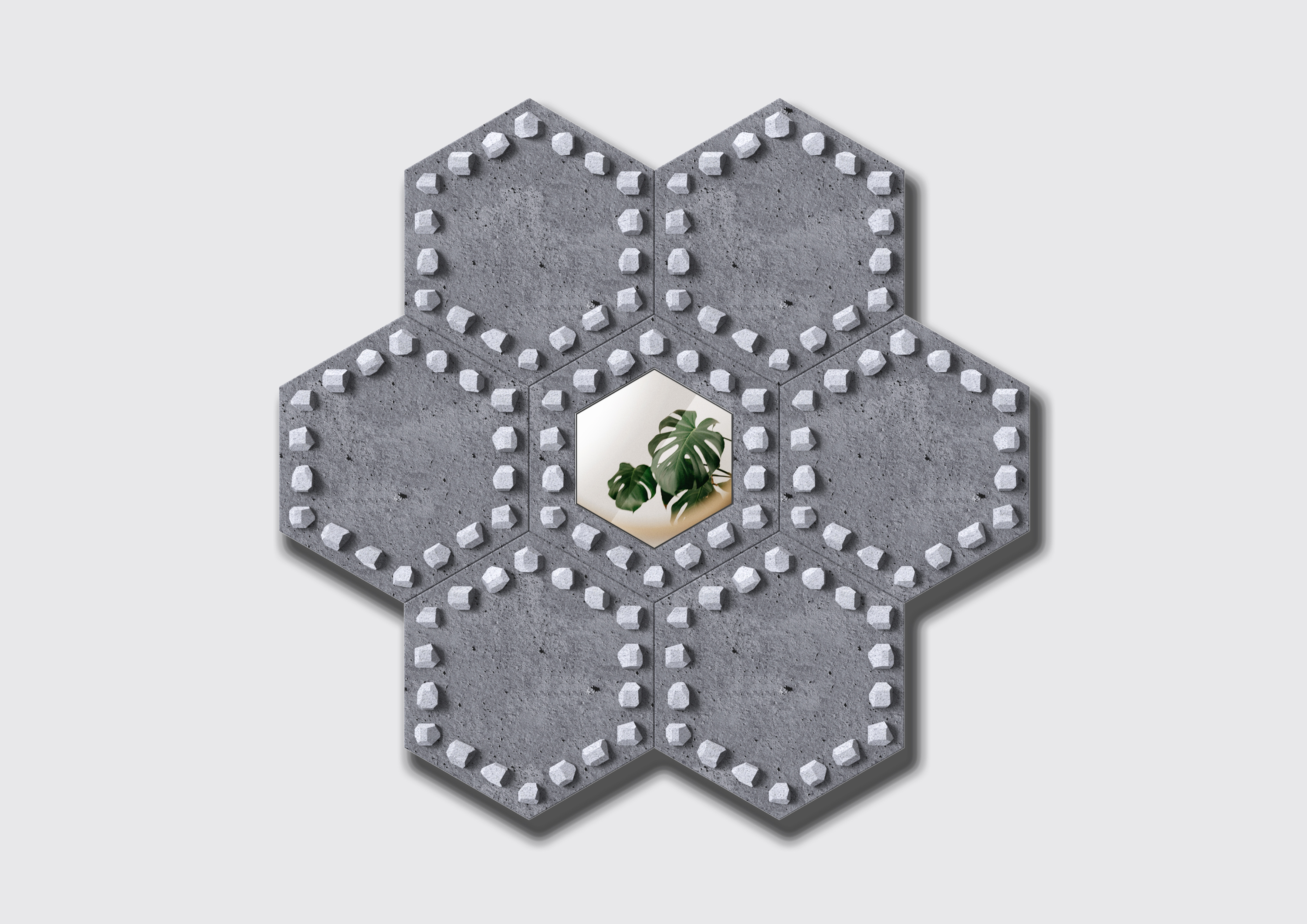 Rock-breaking! Stone Scrap Transformation Art Wall Brick，Scrap macadam，Recycling，Art wall tiles，concrete，modularization，mirror，Household materials，