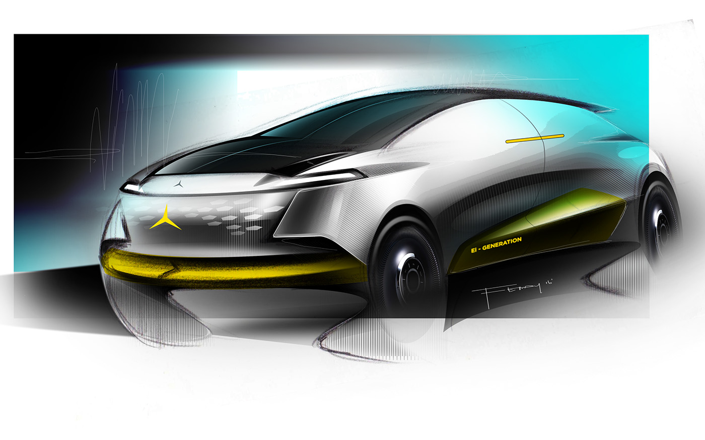 Hand drawn，automobile，motion，outdoors，Ubee ，