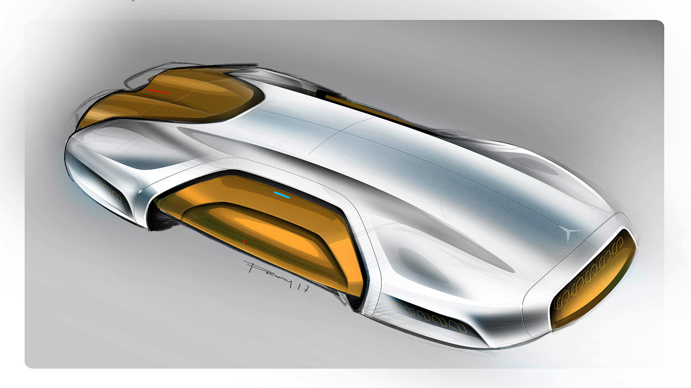 Hand drawn，automobile，painting，Ubee ，outdoors，