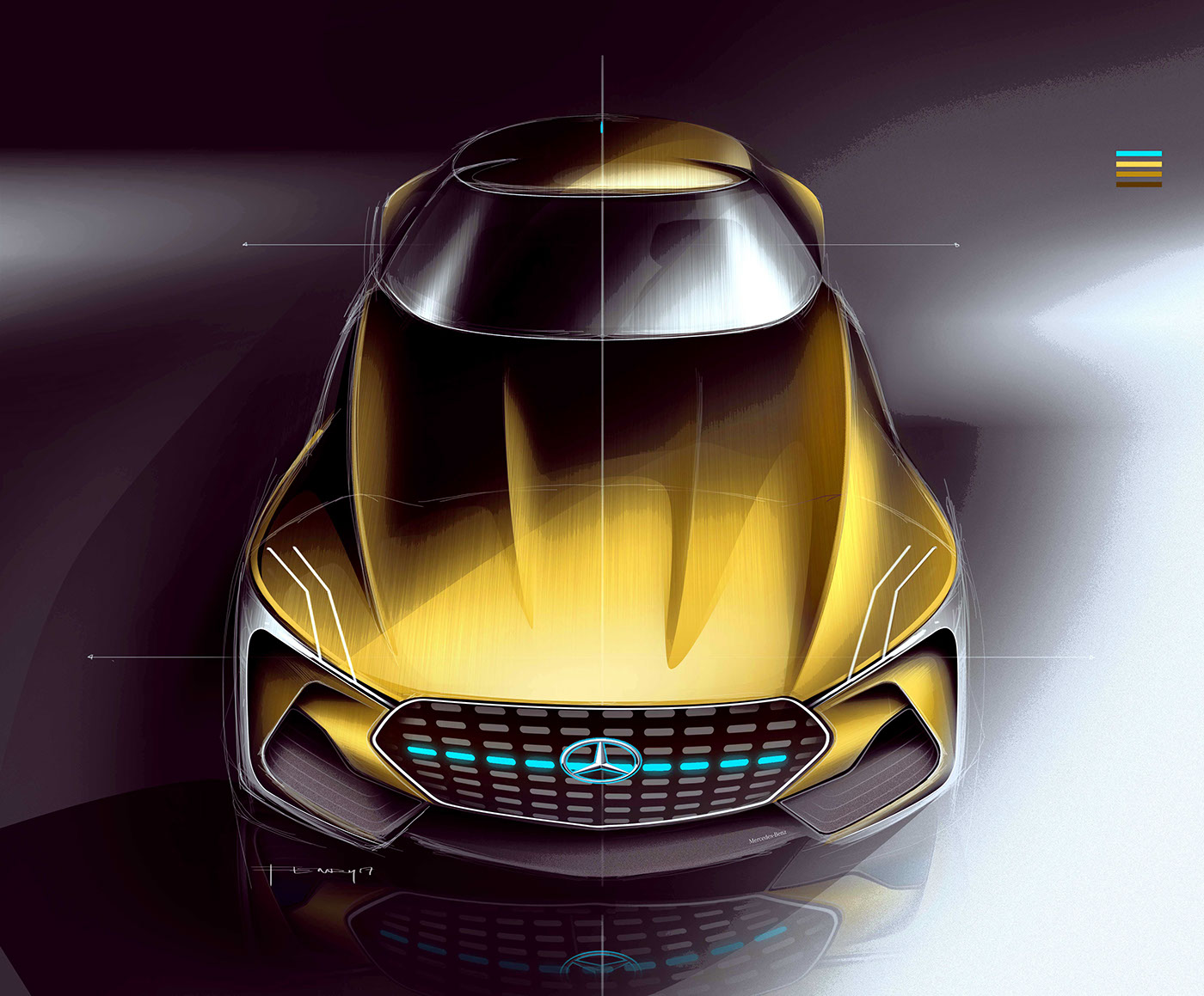 Hand drawn，automobile，painting，Ubee ，outdoors，