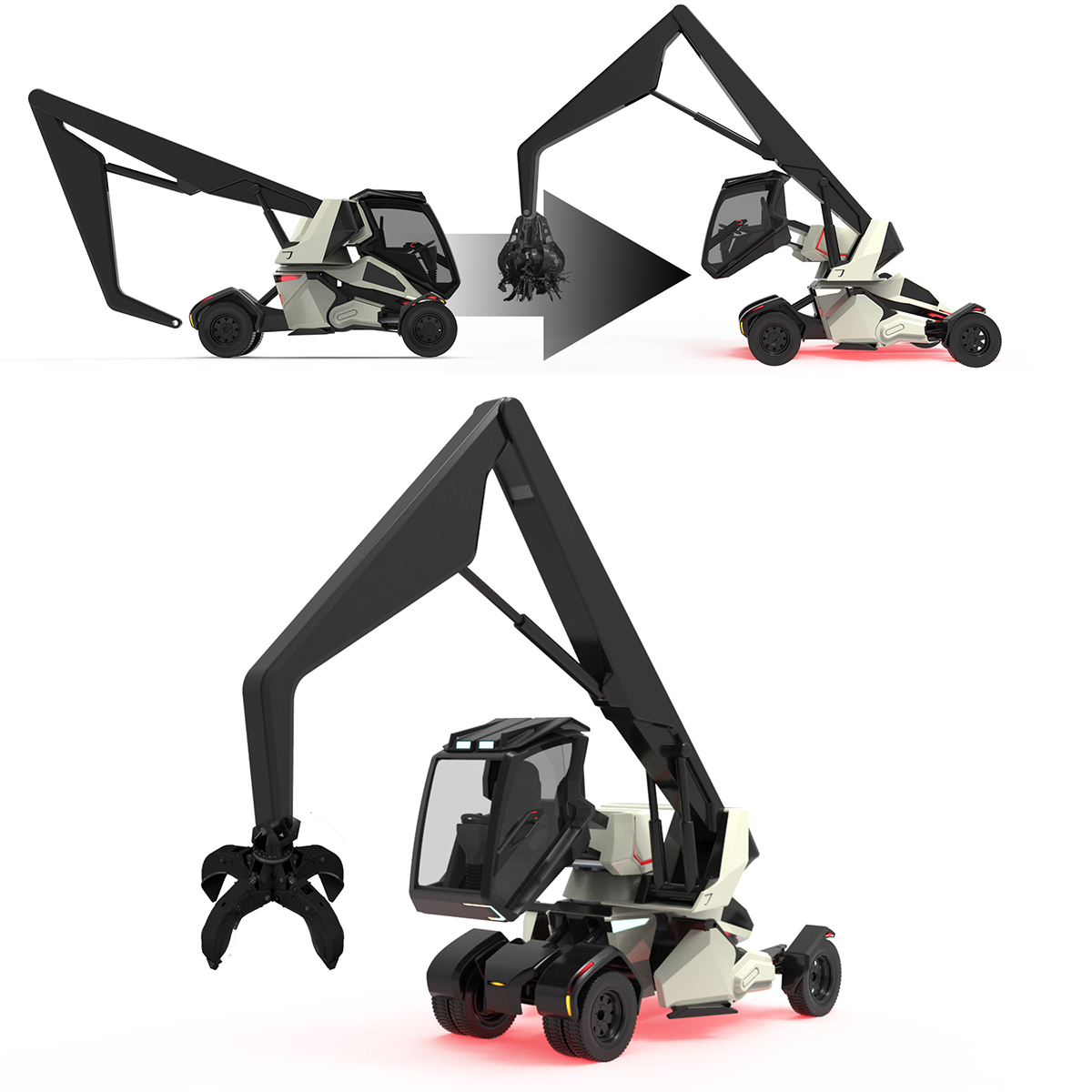 Automatic design，excavating machinery，janus，