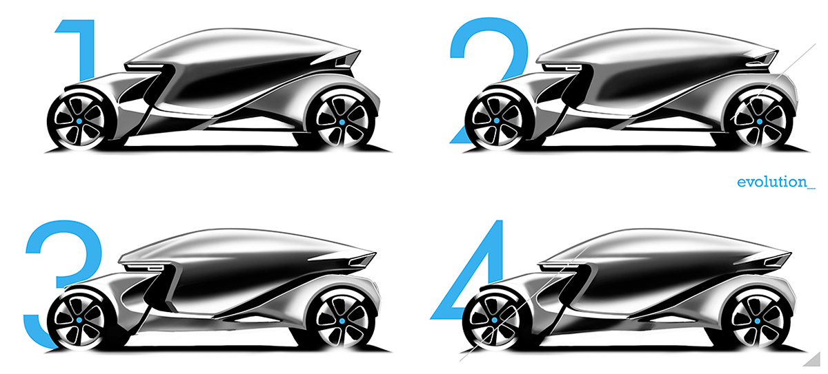 sketch，Automatic design，BMW i2，Sports car，