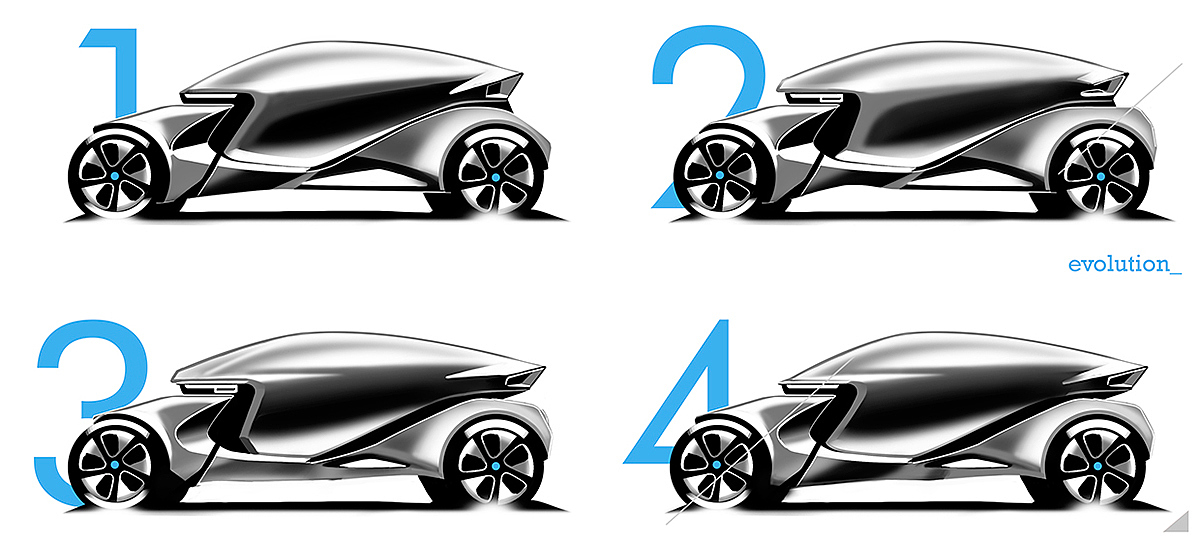 草图，自动化设计，BMW i2，跑车，