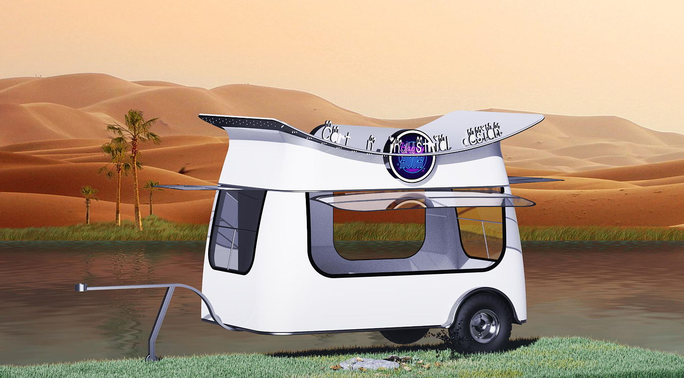 dining car，Desert oasis，product design，Atmosphere sense，UG，keyshot，